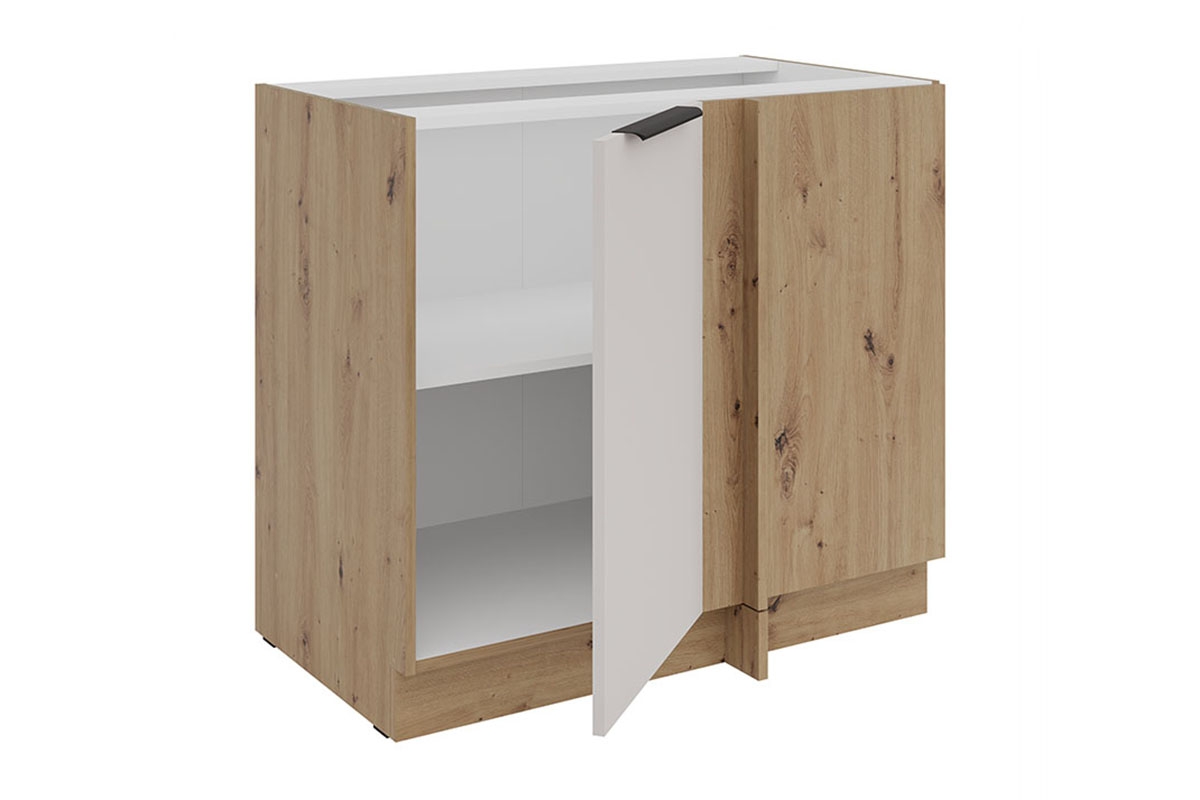 Kuchyňská spodní rohová skříňka Arvani ND105 jednodveřová - kašmír / dub artisan skříňka kuchyňská spodní Arvani ND105 rohová jednodveřová - kašmír / dub artisan