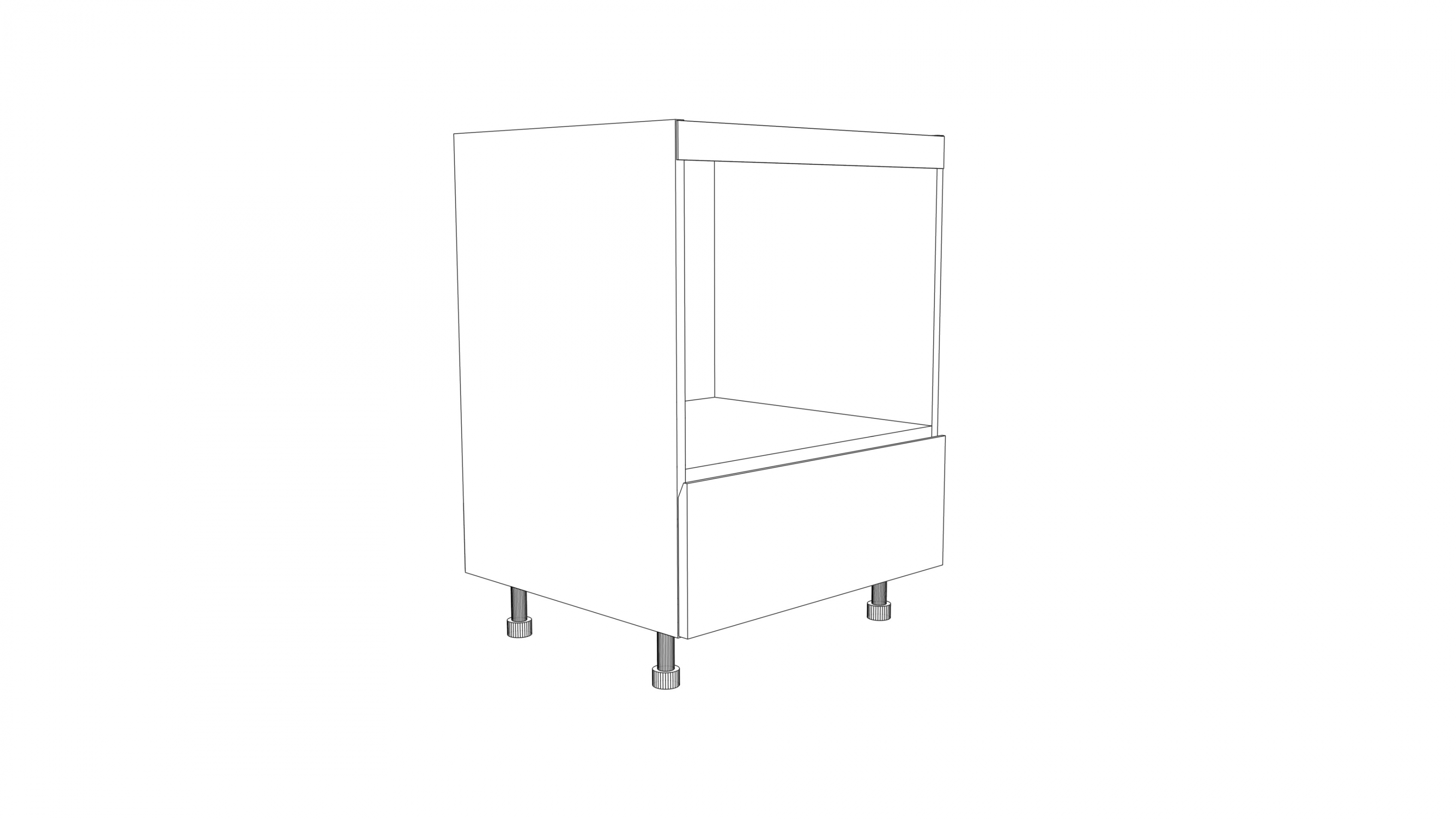 Spodní kuchyňská skříňka Campari ZKM60 s krytem pro vestavbu kompaktní trouby skříňka kuchyňská spodní Campari ZKM60 z maskownica pro zabudowy piekarnika kompaktowego 