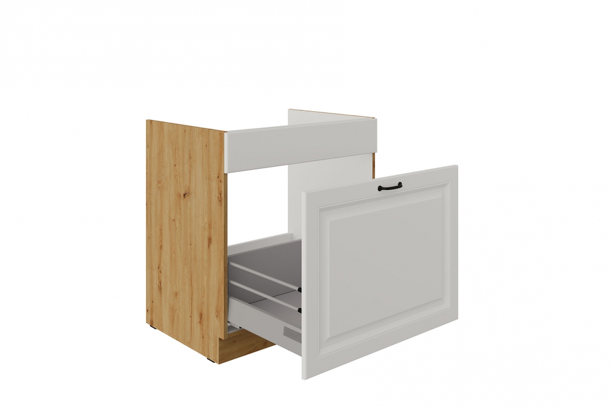 Spodní kuchyňská skříňka Estella 80ZL se zásuvkou pod dřez - bílý mat / dub artisan skříňka kuchyňská spodní Estella 80ZL z szuflada pod zlewozmywak - bílý mat / dub artisan