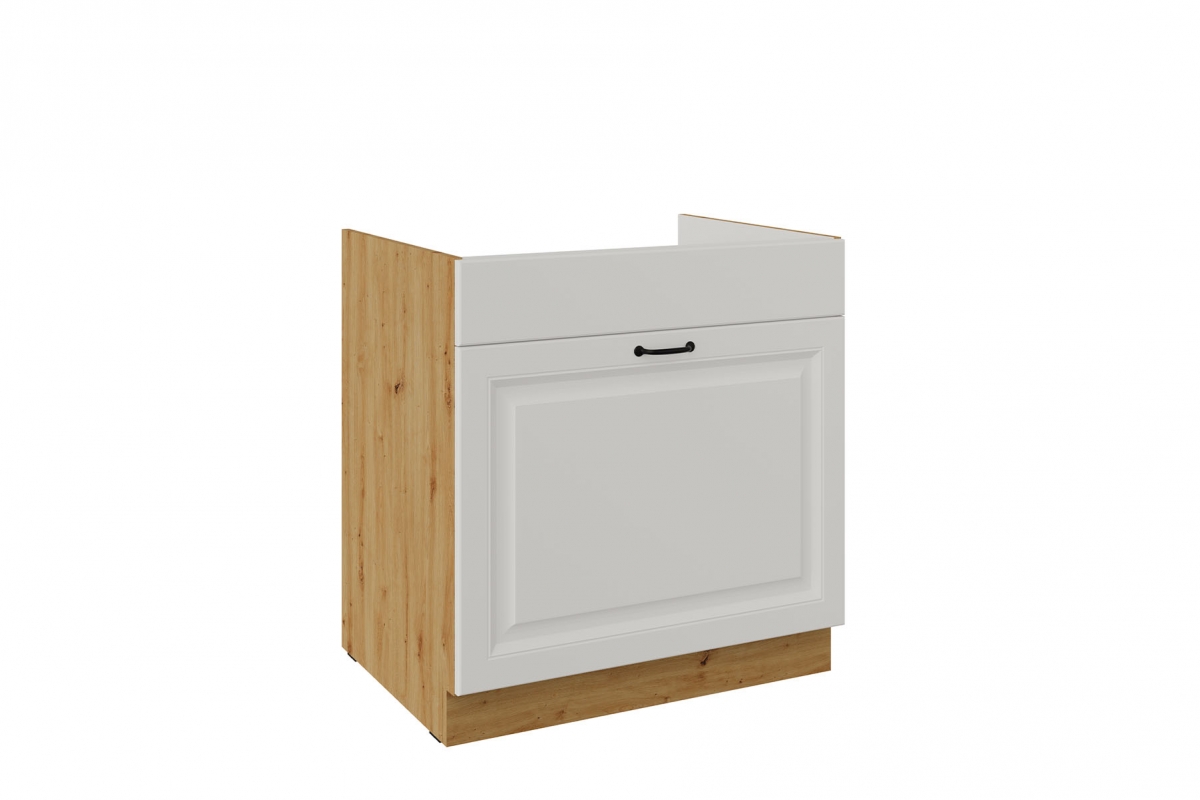 Spodní kuchyňská skříňka Estella 80ZL se zásuvkou pod dřez - bílý mat / dub artisan skříňka kuchyňská spodní Estella 80ZL z szuflada pod zlewozmywak - bílý mat / dub artisan