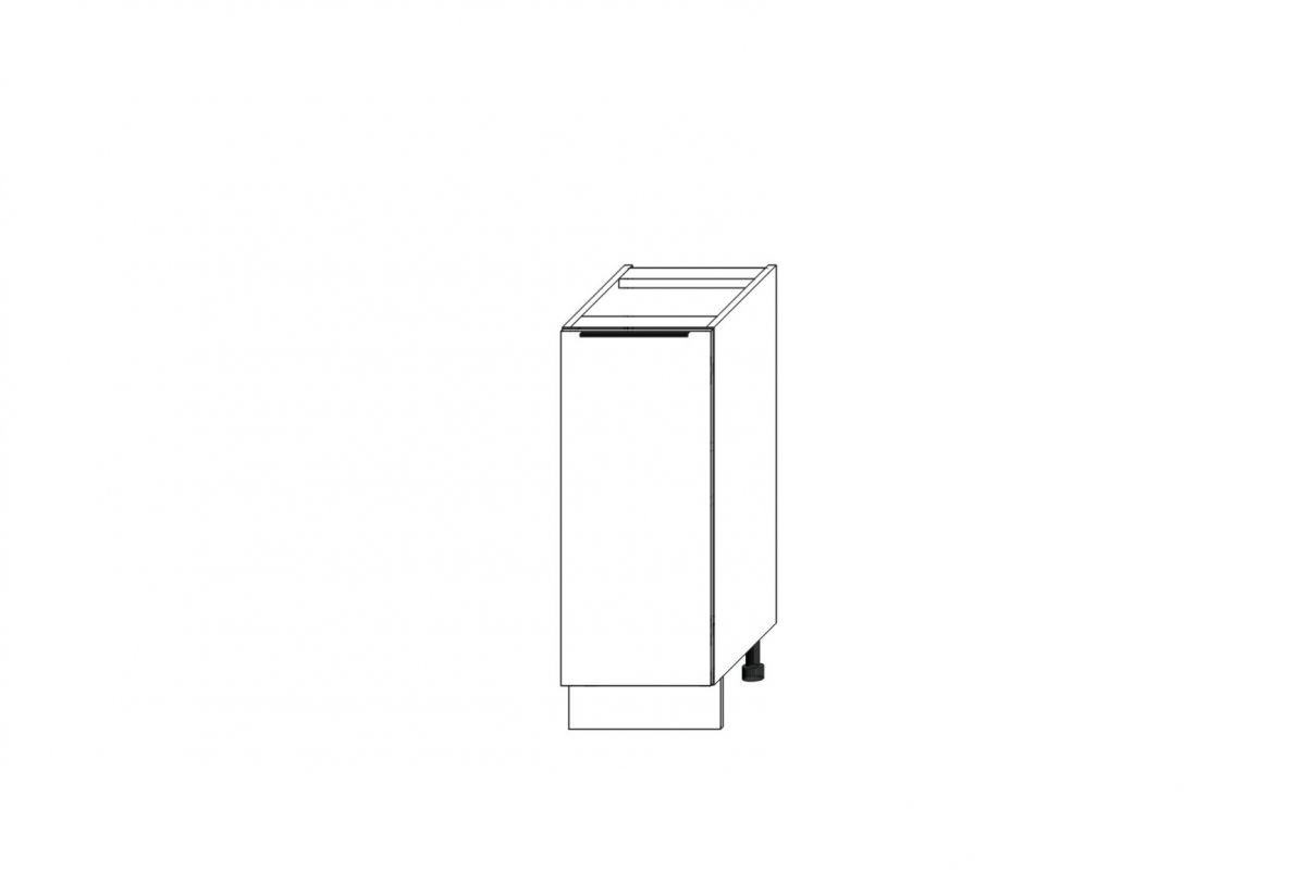 Spodní kuchyňská skříňka Ilandia D30.1 jednodveřová - bílý mat Skříňka kuchyňská spodní Ilandia D30.1 jednodveřová - bílý mat