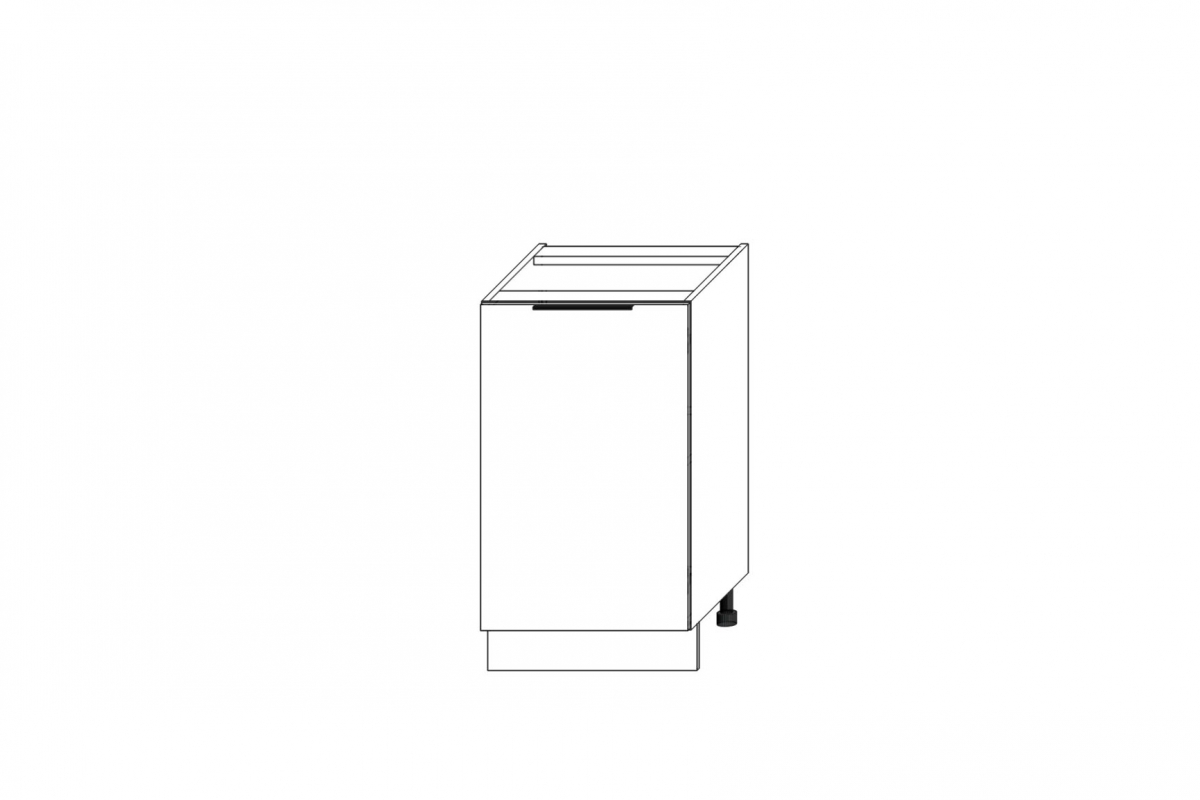 Spodní kuchyňská skříňka Ilandia D45.1 jednodveřová - bílý mat Skříňka kuchyňská spodní Ilandia D45.1 jednodveřová - bílý mat