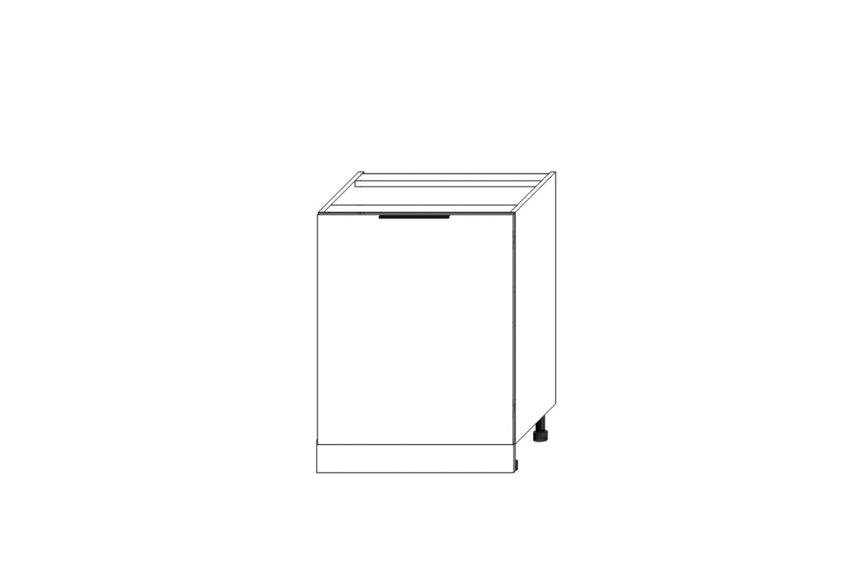 Spodní kuchyňská skříňka Ilandia D60.1 jednodveřová - bílý mat Skříňka kuchyňská spodní Ilandia D60.1 jednodveřová - bílý mat