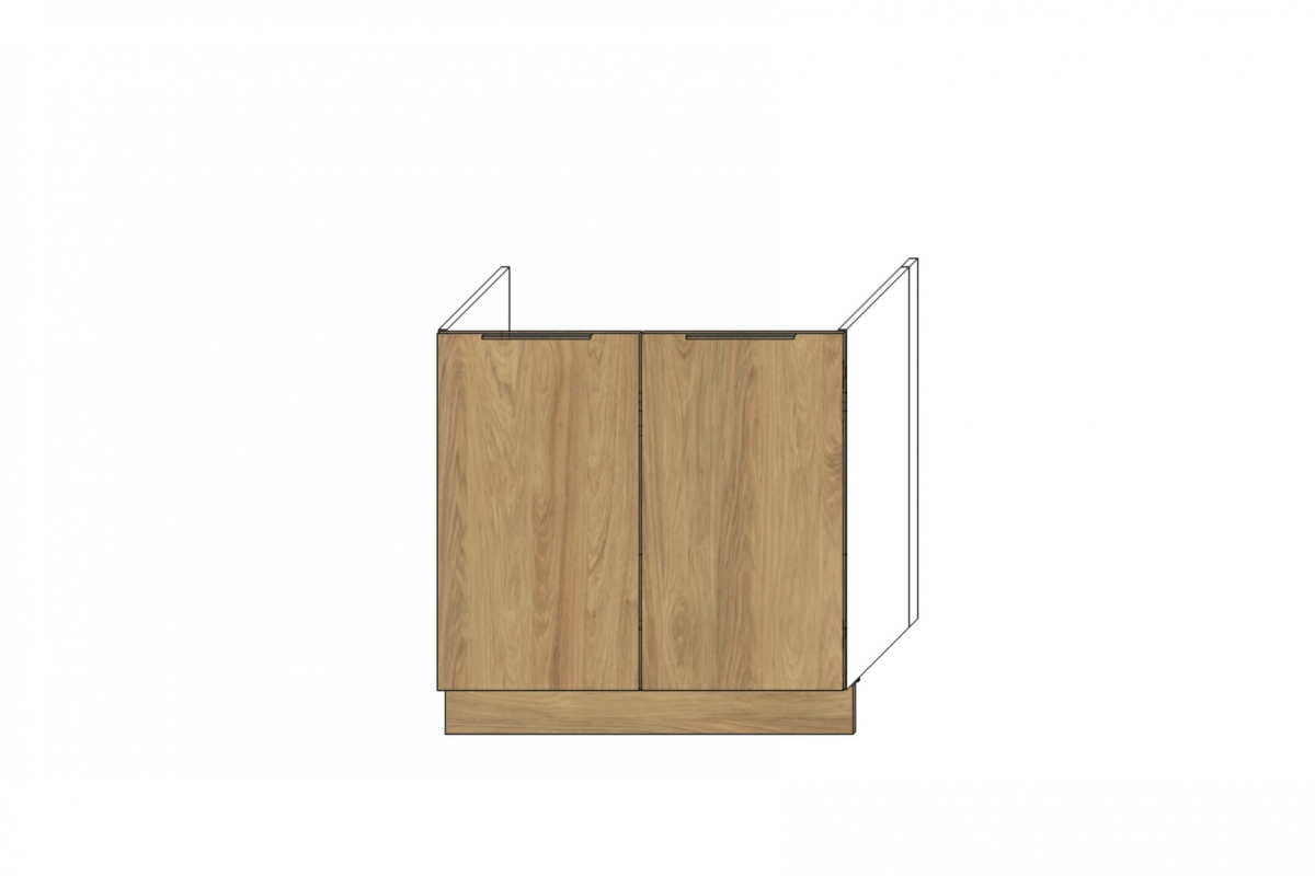 Skrinka Kuchynská dolná Ilandia DZ80 drezová skrinka - Dub hikora Skrinka Kuchynská dolná Ilandia DZ80 pod umývadlo - Dub hikora