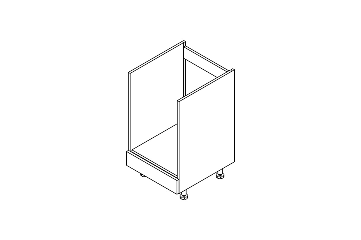 Spodná skrinka Kammono F DP45 pre vstavanú varnú dosku a rúru Skrinka Kuchynská dolná KAMMONO F DP45 do riadu plyty grzewczej i piekarnika
