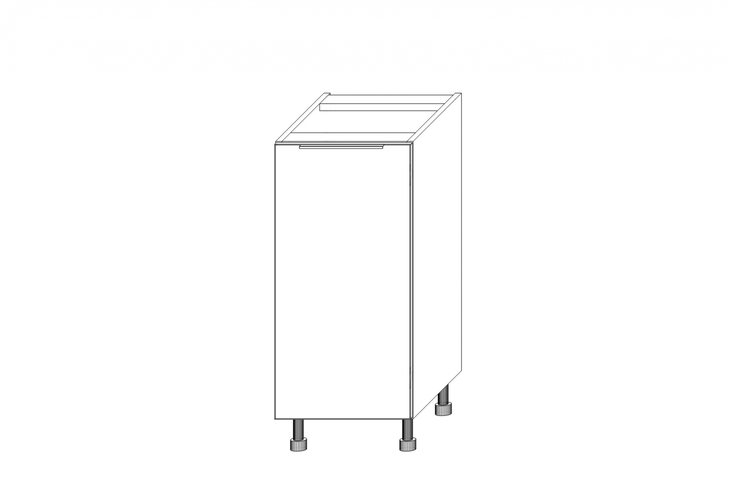 Spodní kuchyňská skříňka KAMMONO K2 D35.1 - jednodveřová skříňka kuchyňská spodní KAMMONO K2 D35.1 jednodveřová