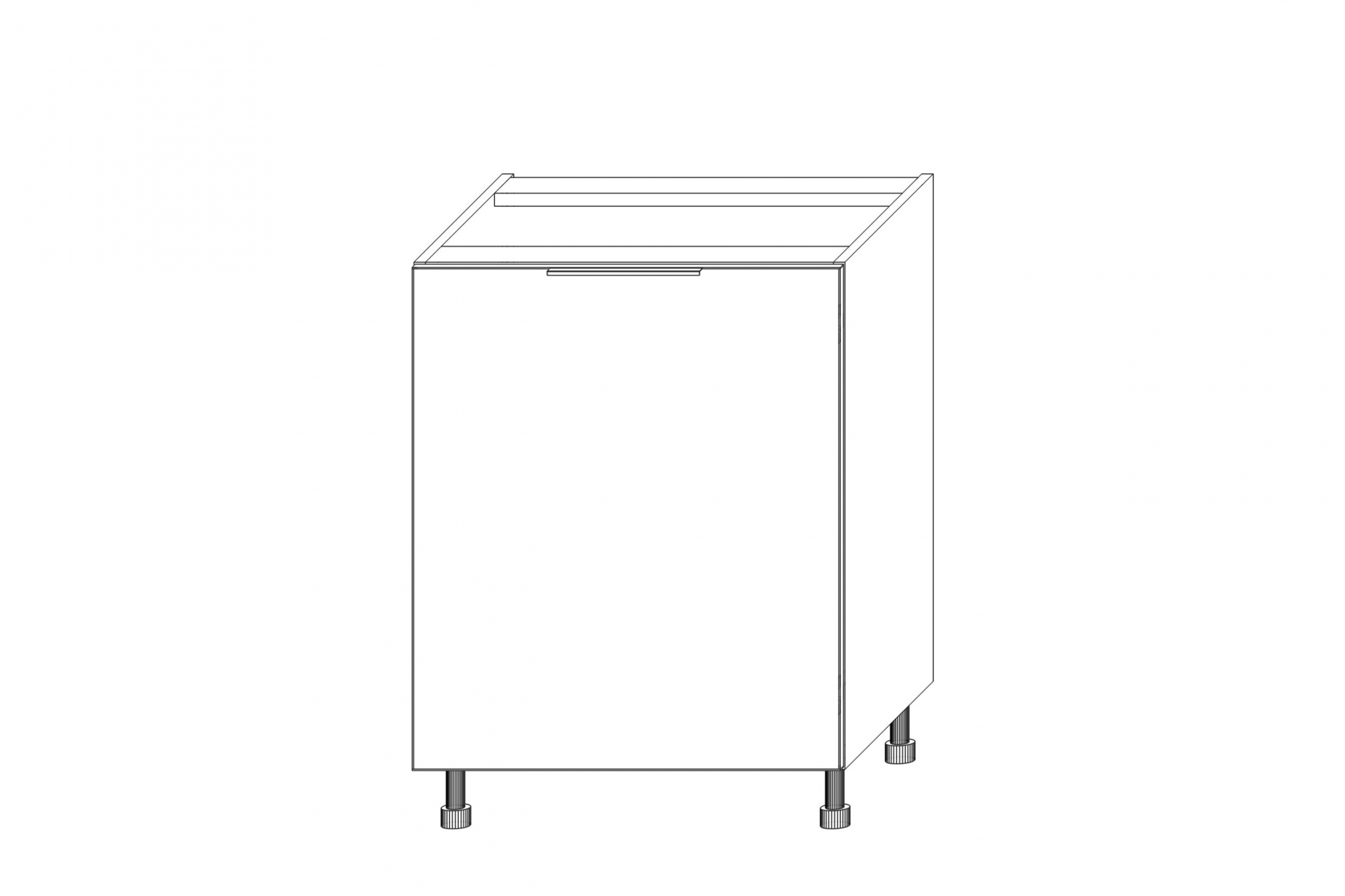 Spodní kuchyňská skříňka KAMMONO K2 D60.1 - jednodveřová skříňka kuchyňská spodní KAMMONO K2 D60.1 jednodveřová