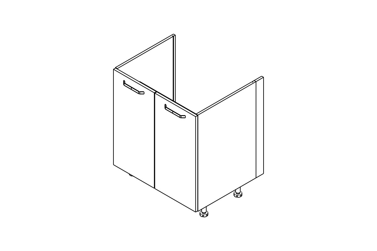 skříňka kuchyňská spodní KAMMONO P2 DZC2SS80 z szuflada pod zabudowe zlewu skříňka kuchyňská spodní KAMMONO P2 DZC2SS80 z szuflada pod zabudowe zlewu