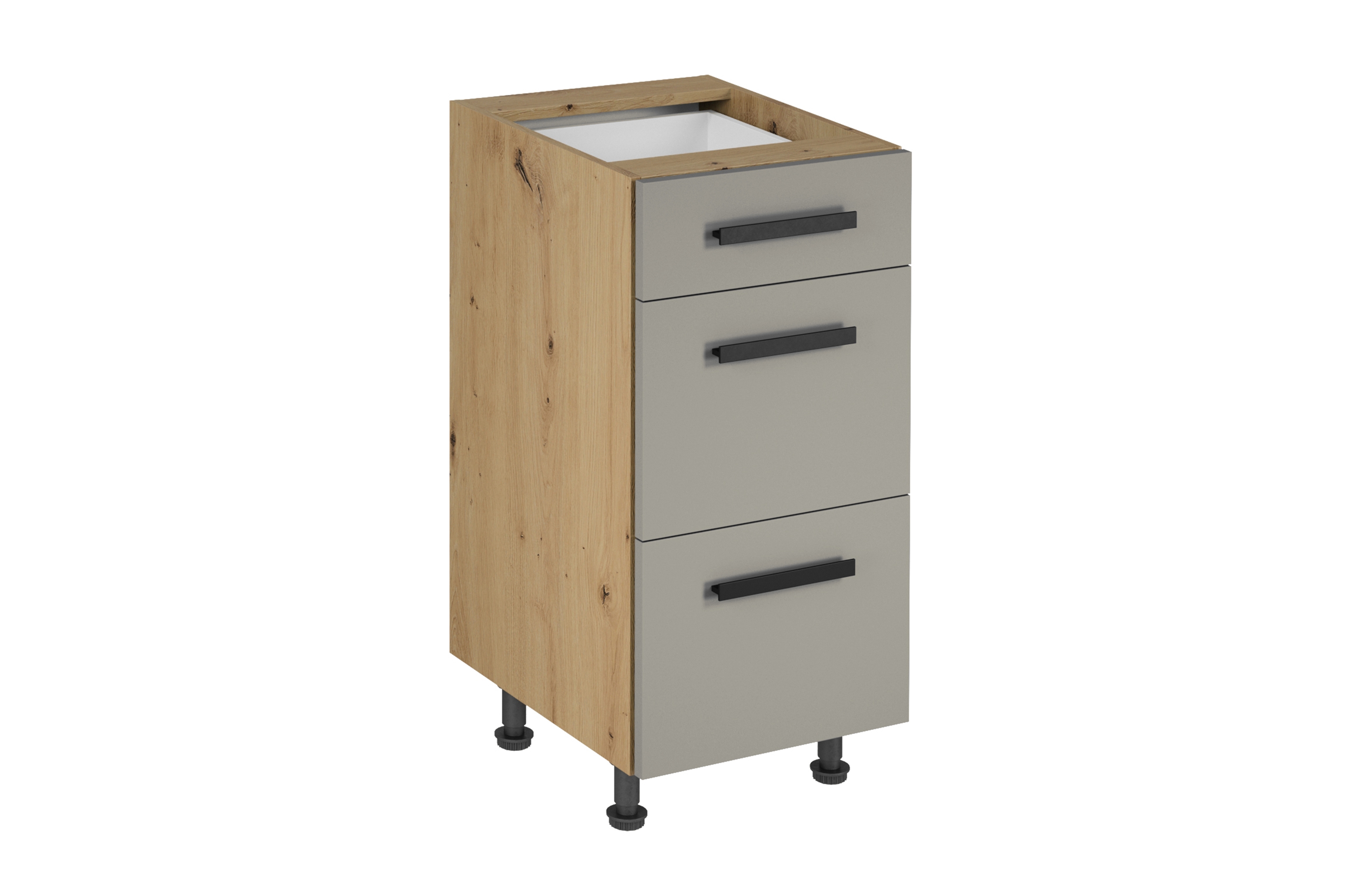 Skrinka Kuchynská dolná Langen D40S3 s tromi zásuvkami - beige Skrinka Kuchynská dolná Langen D40S3 s tromi zásuvkami - beige