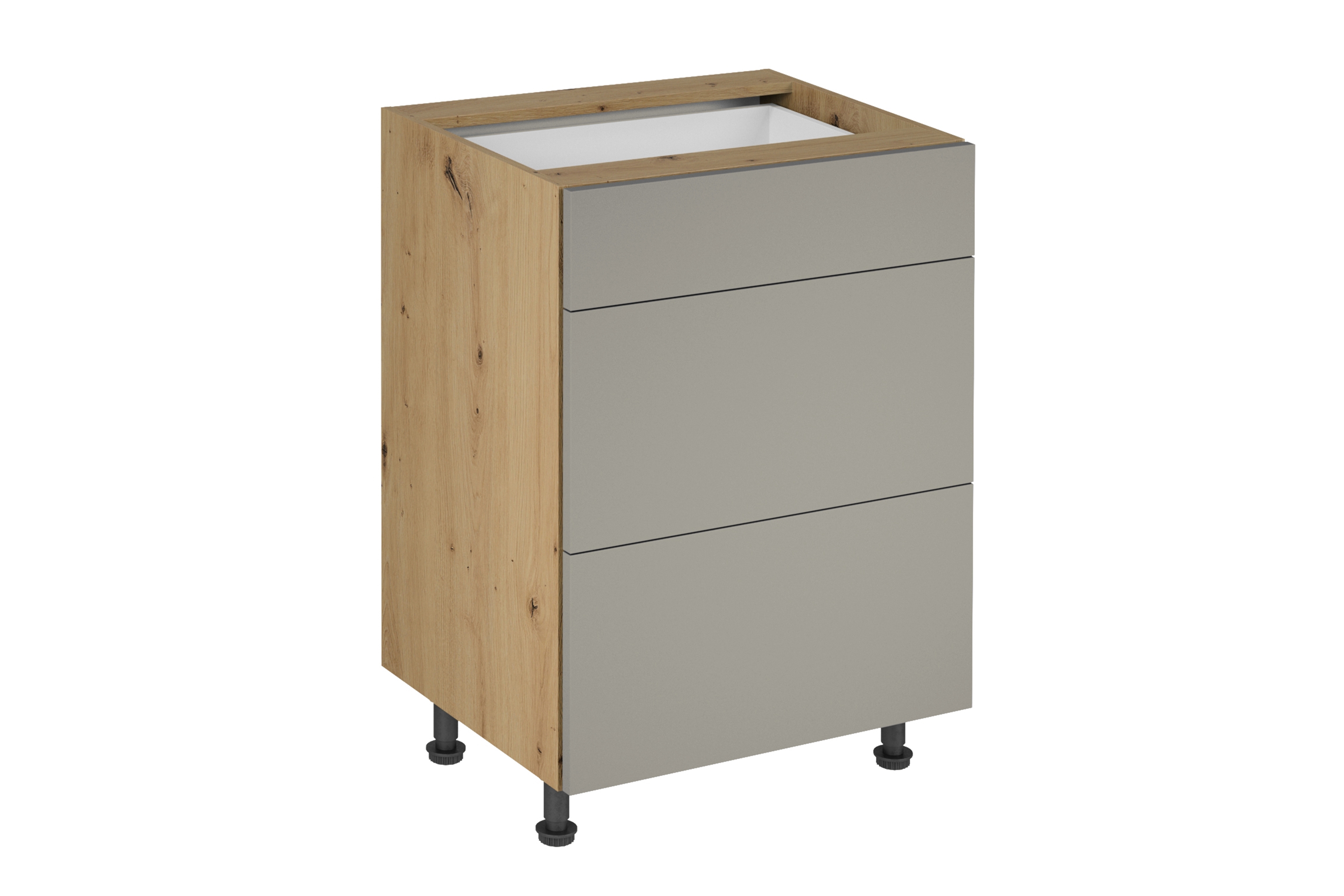 Skrinka Kuchynská dolná Langen D60S3 s tromi zásuvkami - beige Skrinka Kuchynská dolná Langen D60S3 s tromi zásuvkami - beige