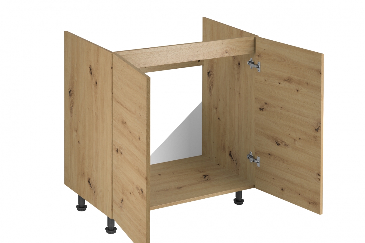 Dolná kuchynská skrinka Langen D80Z dvojdverová na zabudovanie drezu - dub artisan Skrinka Kuchynská dolná Langen D80Z dvojdverová do riadu zlewozmywaka - Dub artisan