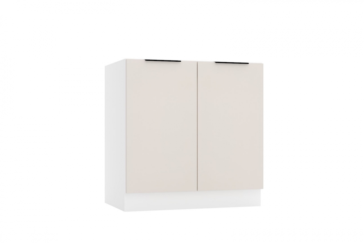 Dřezová kuchyňská skříňka Sonja 80 cm dvoudveřová - pískově béžová Skříňka kuchyňská dvoudveřová pod zlewozmywak Sonja D80 ZL - Béžová Pískový