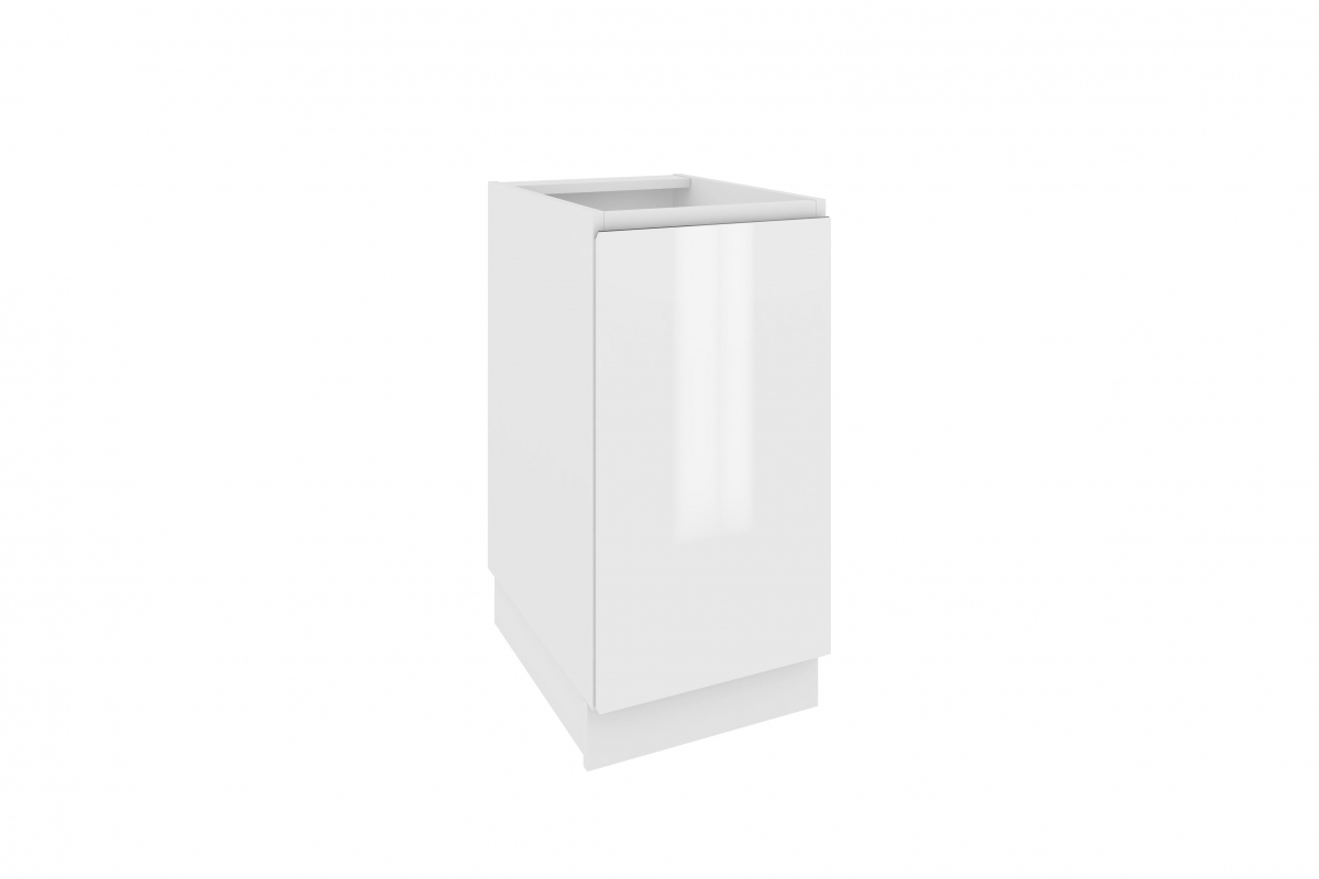 Spodná kuchynská skrinka Campari D40 jednodverová Skrinka Kuchynská jednodverová Campari D4 - korpus Biely / Predná časť biely lesk 