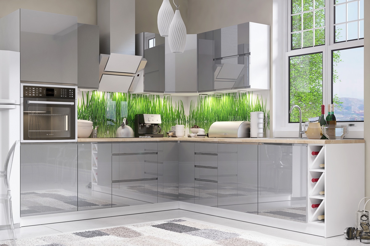 Spodní kuchyňská skříňka Aspen D20W otevřená s policemi – bílá Skříňka kuchyňská na wino Aspen D20W - bílá