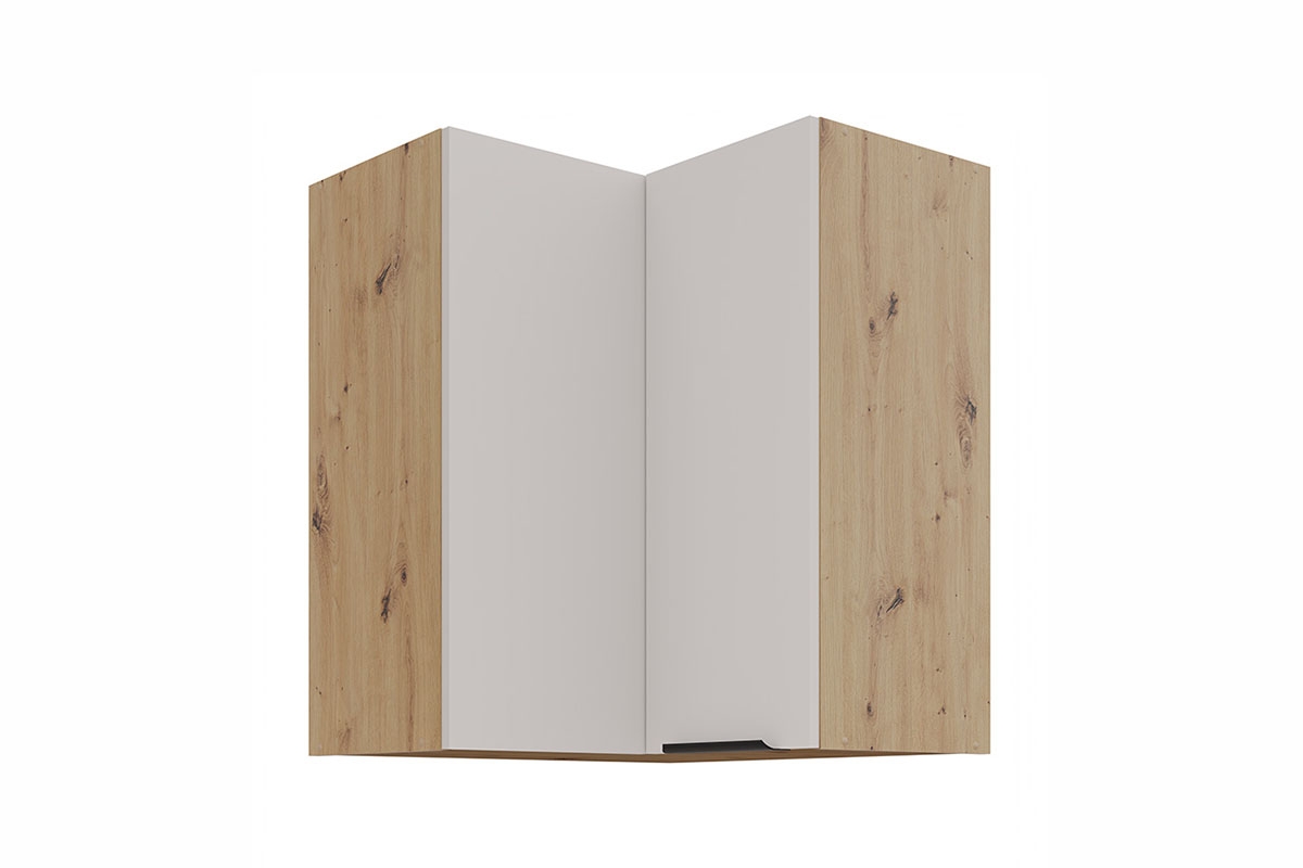 Kuchyňská horní rohová skříňka Arvani 60x60 GN-72 dvoudveřová - kašmír / dub artisan skříňka kuchyňská závěsná Arvani 60x60 GN-72 rohová dvoudveřová - kašmír / dub artisan