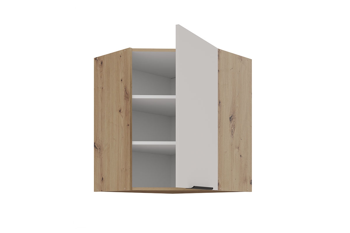 Kuchyňská horní rohová skříňka Arvani 60x60 GN-72 jednodveřová - kašmír / dub artisan skříňka kuchyňská závěsná Arvani 60x60 GN-72 rohová jednodveřová - kašmír / dub artisan