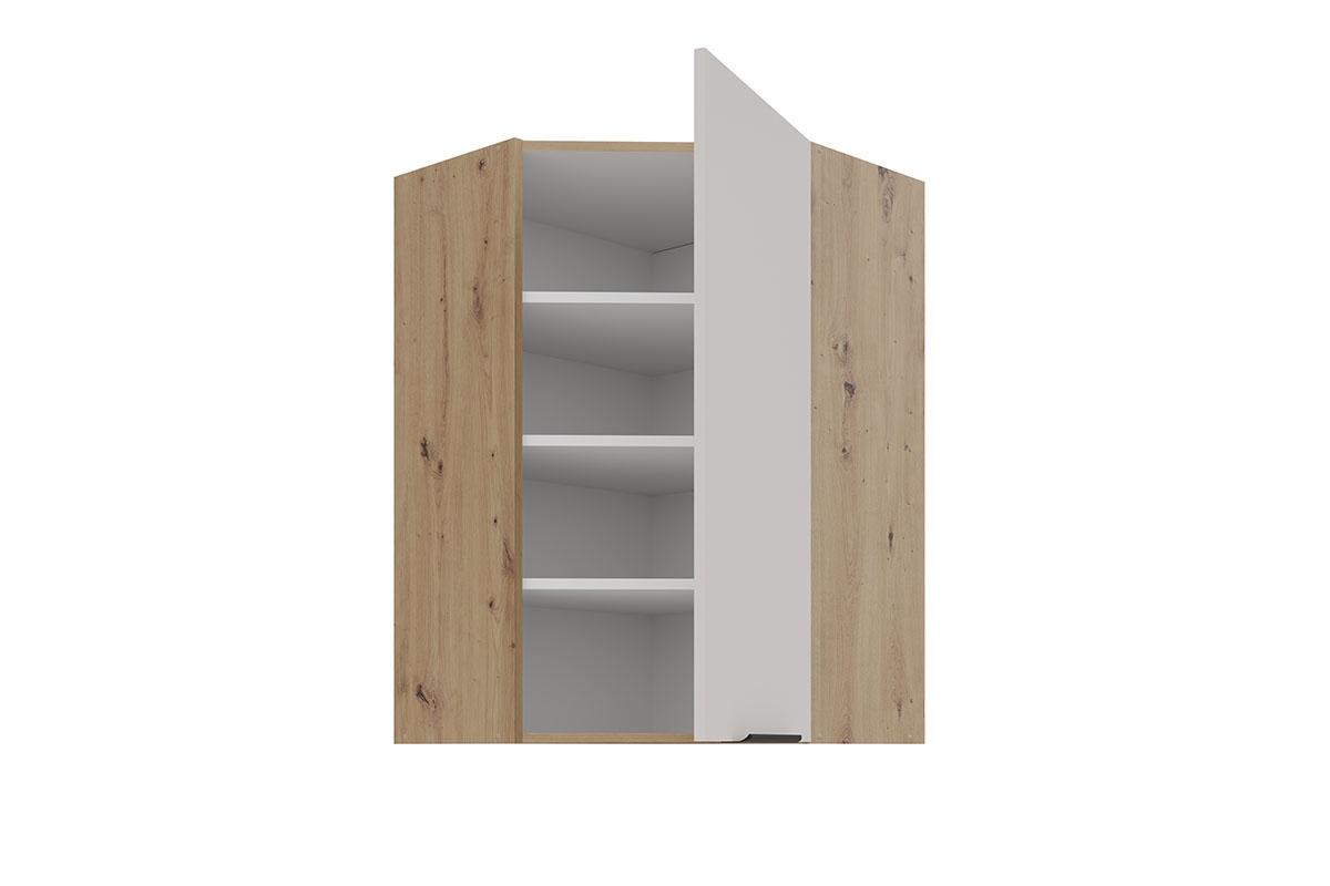 Kuchyňská horní rohová skříňka Arvani 60x60 GN-90 jednodveřová - kašmír / dub artisan skříňka kuchyňská závěsná Arvani 60x60 GN-90 rohová jednodveřová - kašmír / dub artisan