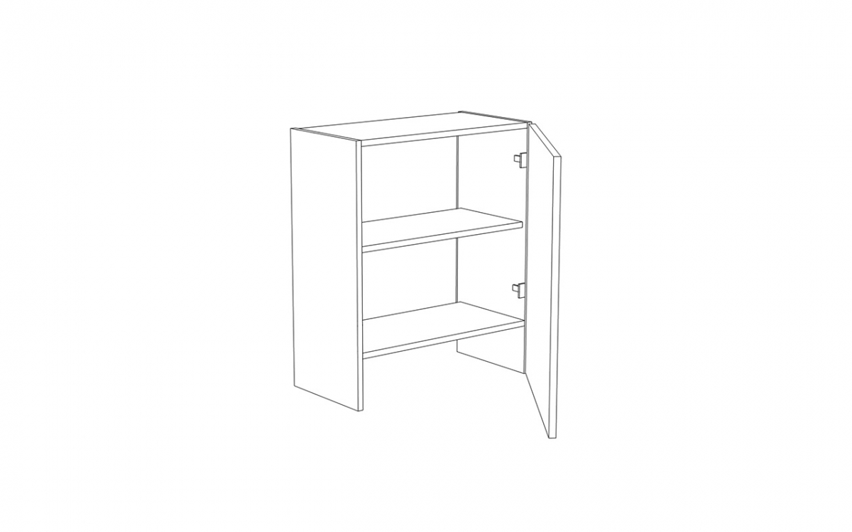 Závesná kuchynská skrinka Campari W60/72 SLIM jednodverová na vstavaný digestor Skrinka Kuchynská závesná Campari W6/72 SLIM jednodverová do riadu okapu