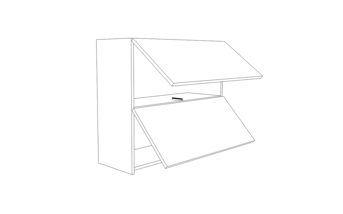 Závesná kuchynská skrinka Campari WPO80/72 dvojdverová Skrinka Kuchynská závesná Campari WPO 80/72 dvojdverová