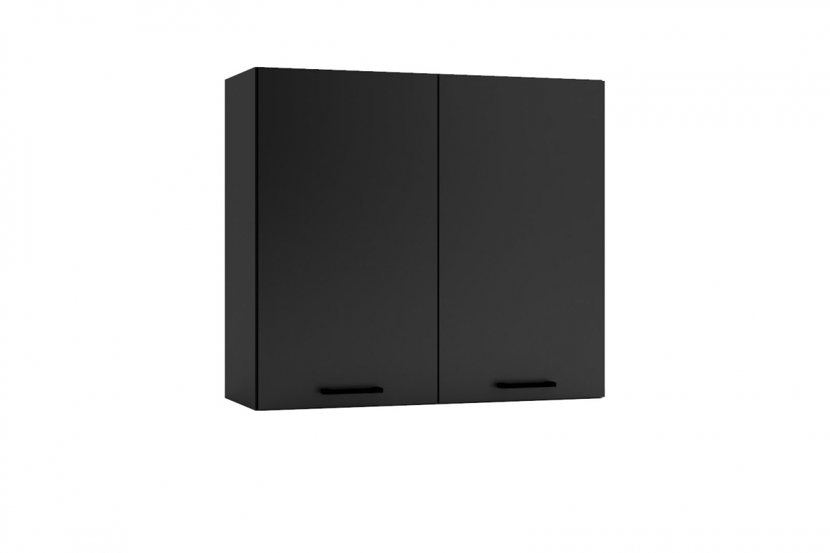 Závesná horná skrinka Anika W80 dvojdverová – grafit Skrinka Kuchynská závesná dvojdverová Anika W80 - grafit / grafit