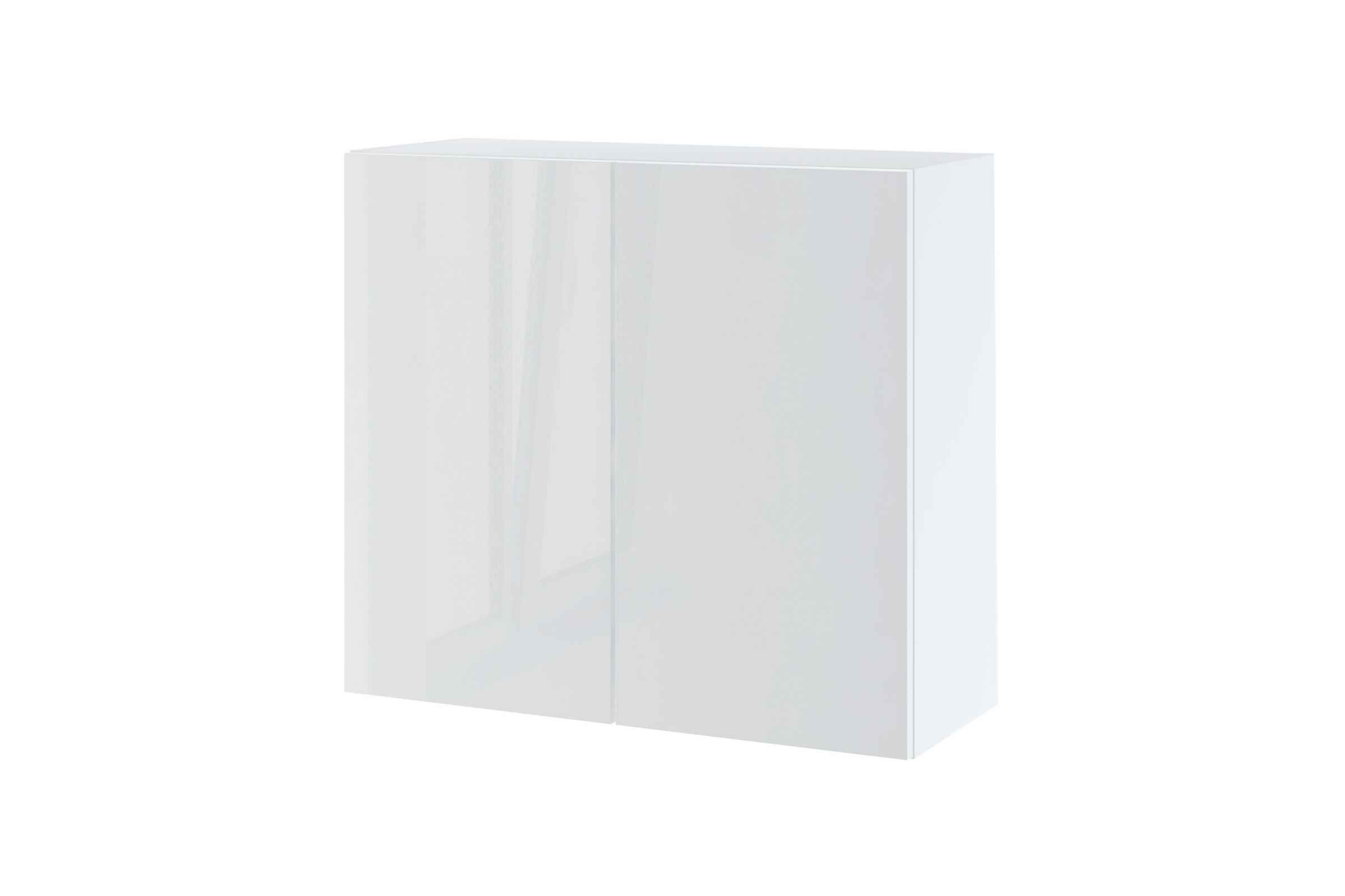 Závesná kuchynská skrinka Campari W80/72 dvojdverová Skrinka Kuchynská závesná dvojdverová Campari W 8/72 - korpus Biely, predná časť biely lesk 