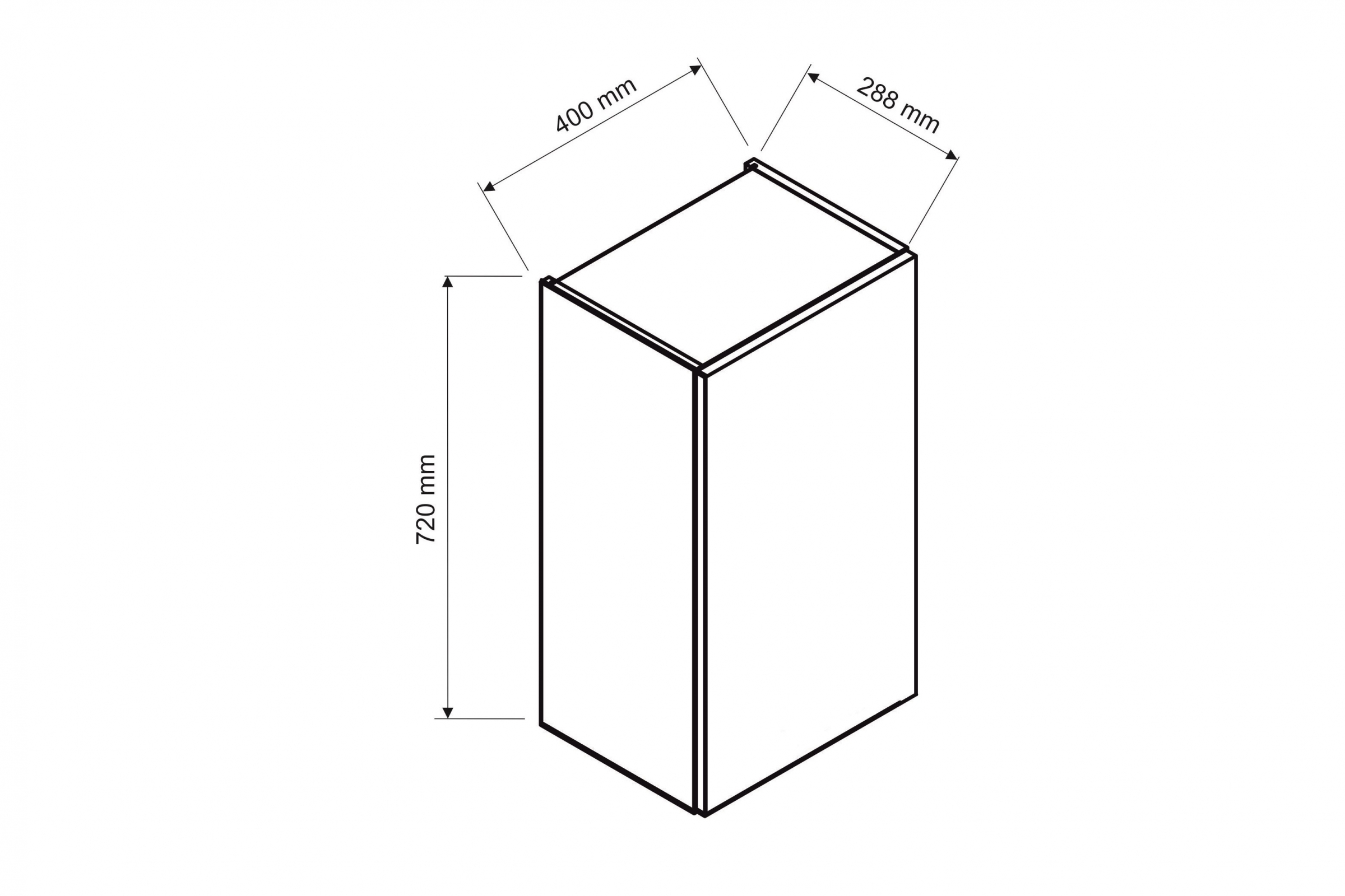 Horní kuchyňská skříňka Anika W40 jednodveřová – grafit Skříňka kuchyňská závěsná jednodveřová Anika W40 - grafit / grafit