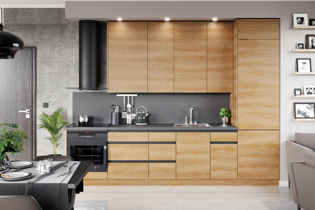 Závěsná kuchyňská skříňka Campari W50/72 jednodveřová kolekce nábytku kuchennych Campari - Zbarvení předních části karmel