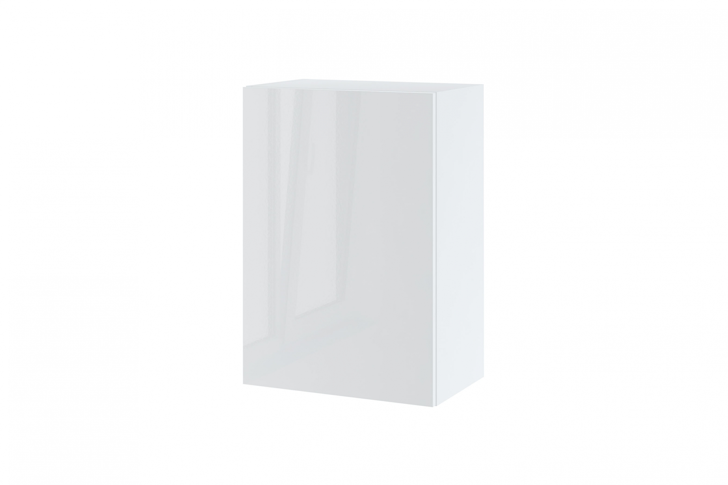 Závěsná kuchyňská skříňka Campari W50/72 jednodveřová Skříňka kuchyňská závěsná jednodveřová Campari W 5/72 - korpus Bílý, Přední část Bílý lesk 