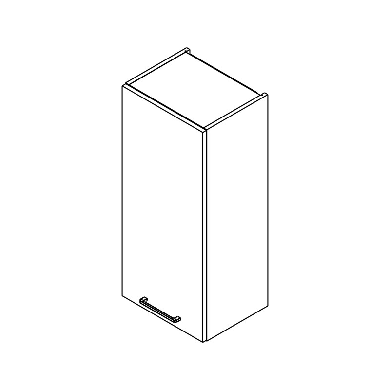Závesná kuchynská skrinka Kammono F nastaviteľná šírka 21–39 cm Skrinka Kuchynská závesná Kammono F W__.1/90_SPEC regulowana w zakresie 21-39cm