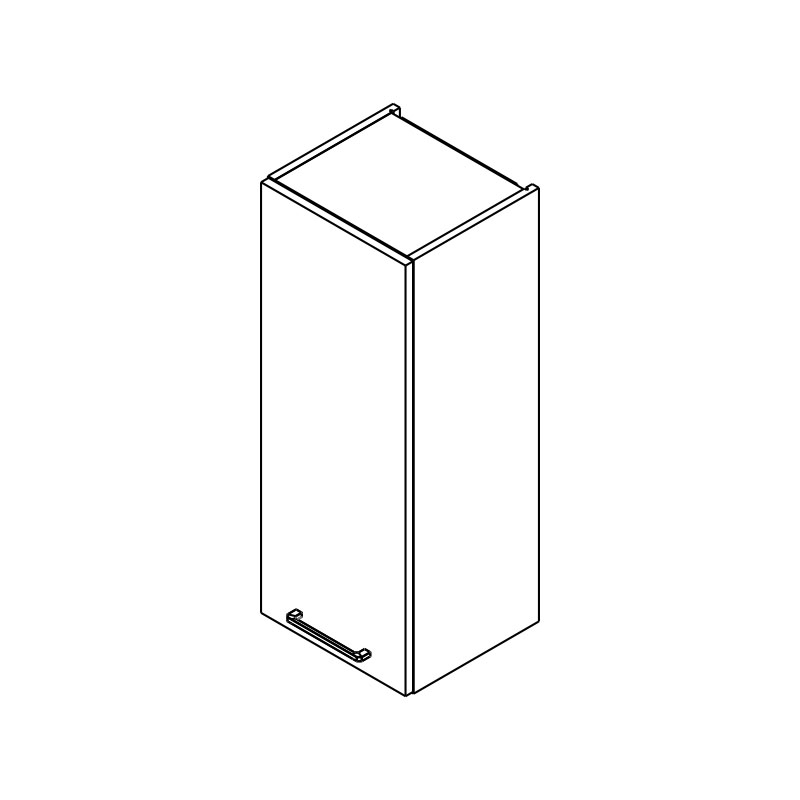 Horní kuchyňská skříňka Kammono F W35.1/90 – 1dveřová skříňka kuchyňská závěsná Kammono F W35.1/90 jednodveřová