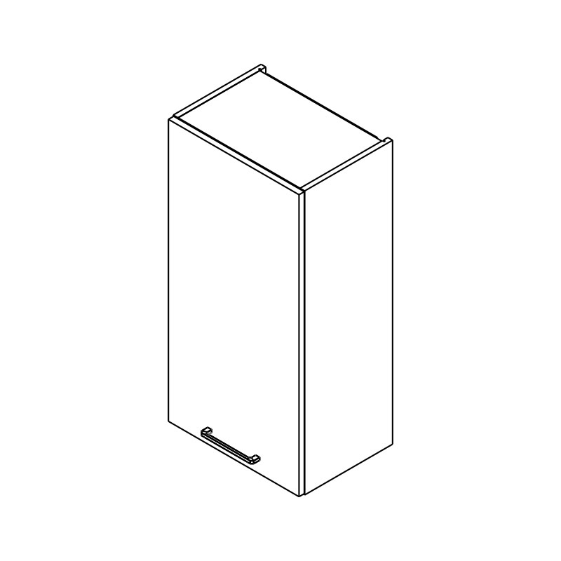 Horní kuchyňská skříňka Kammono F W45.1/90 – 1dveřová skříňka kuchyňská závěsná Kammono F W45.1/90 jednodveřová