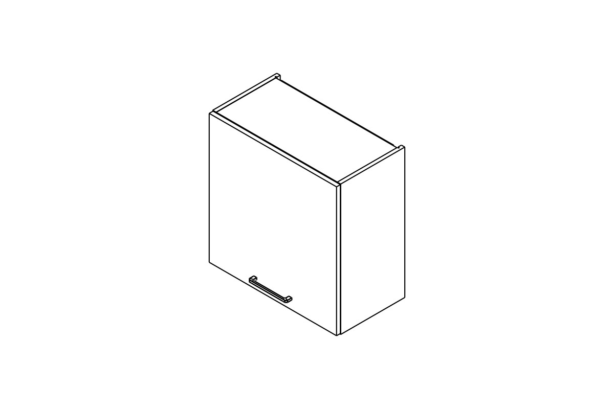 Horní kuchyňská skříňka Kammono F W60.1/61 – 1dveřová skříňka kuchyňská závěsná Kammono F W60.1/61 jednodveřová