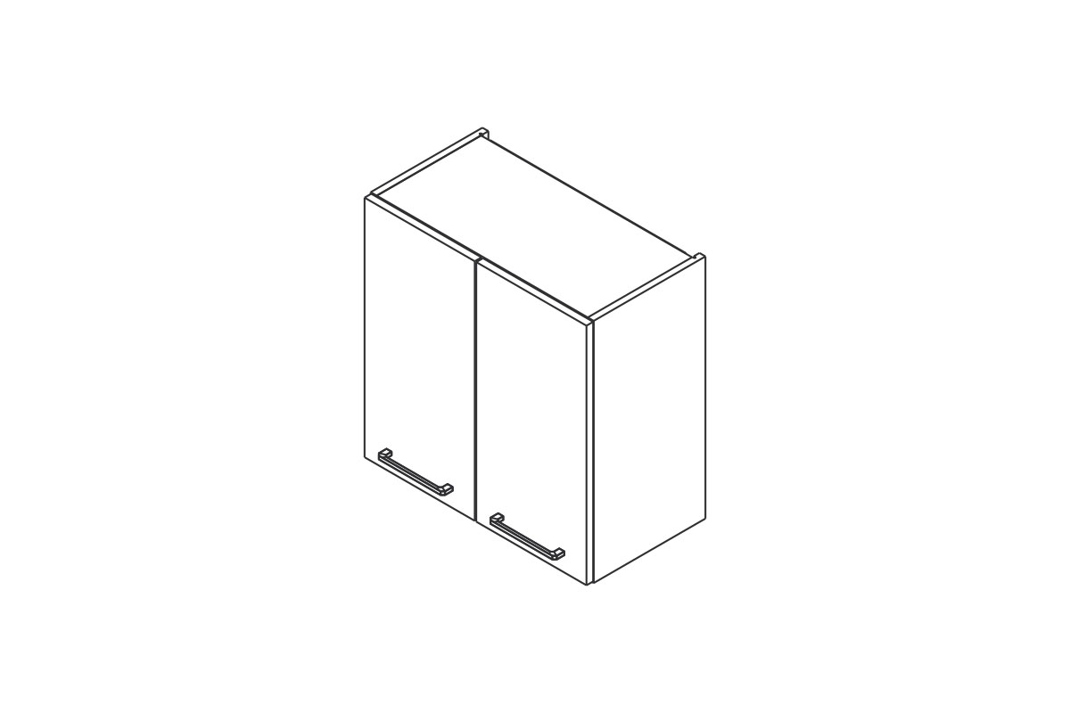 Závesná kuchynská skrinka Kammono F W60/61 dvojdverová Skrinka Kuchynská závesná Kammono F W60/61 dvojdverová