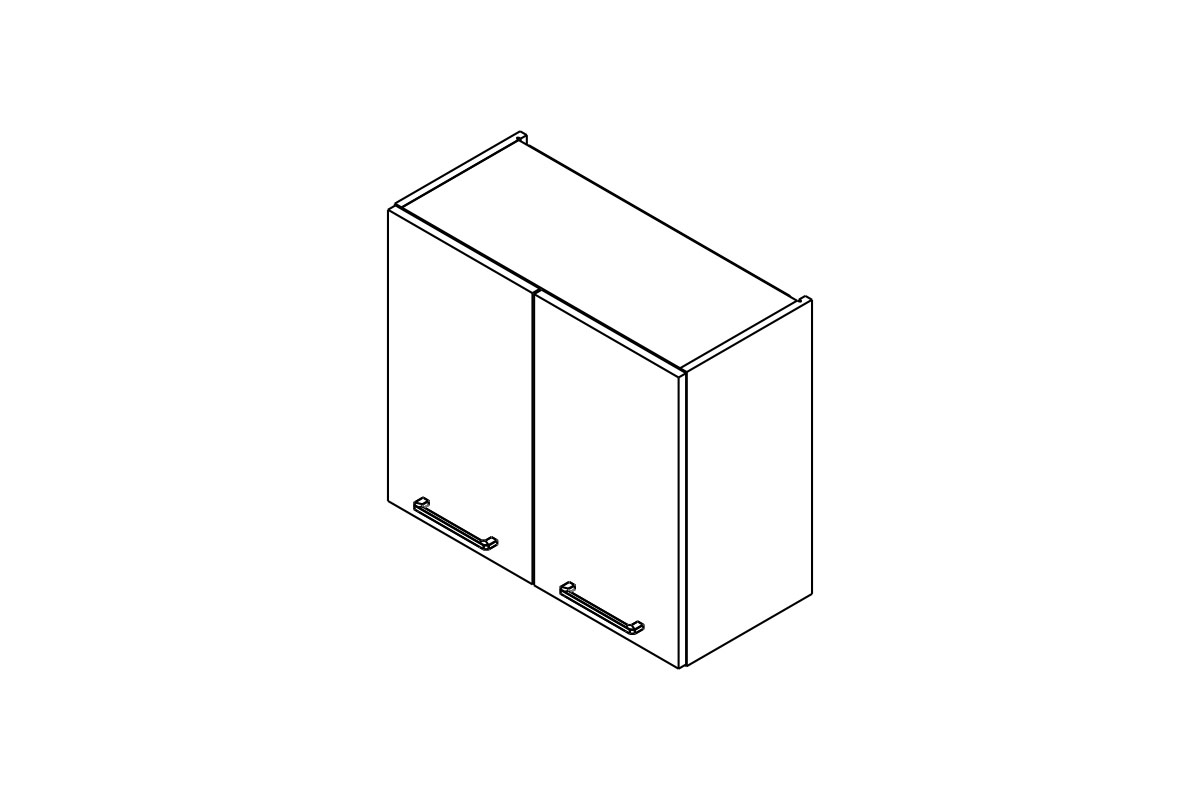Závesná kuchynská skrinka Kammono F W80/61 dvojdverová Skrinka Kuchynská závesná Kammono F W80/61 dvojdverová