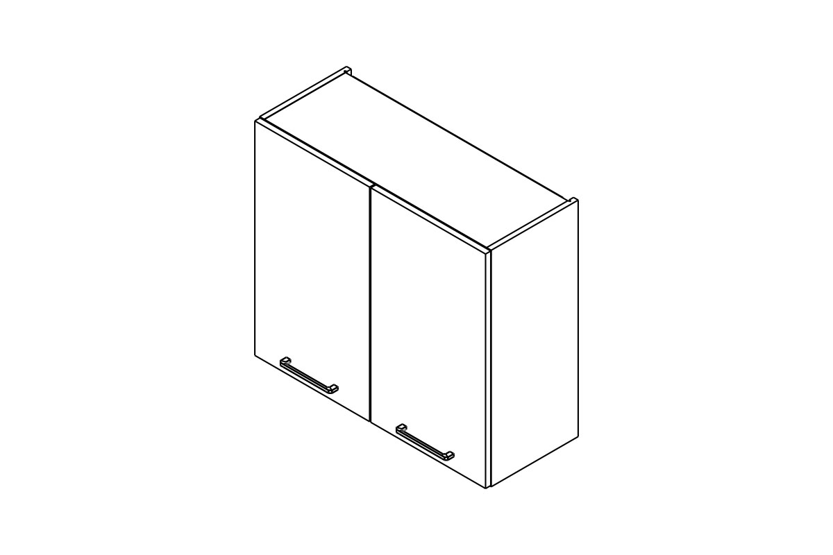 Závesná kuchynská skrinka Kammono F W80/71 dvojdverová Skrinka Kuchynská závesná Kammono F W80/71 dvojdverová