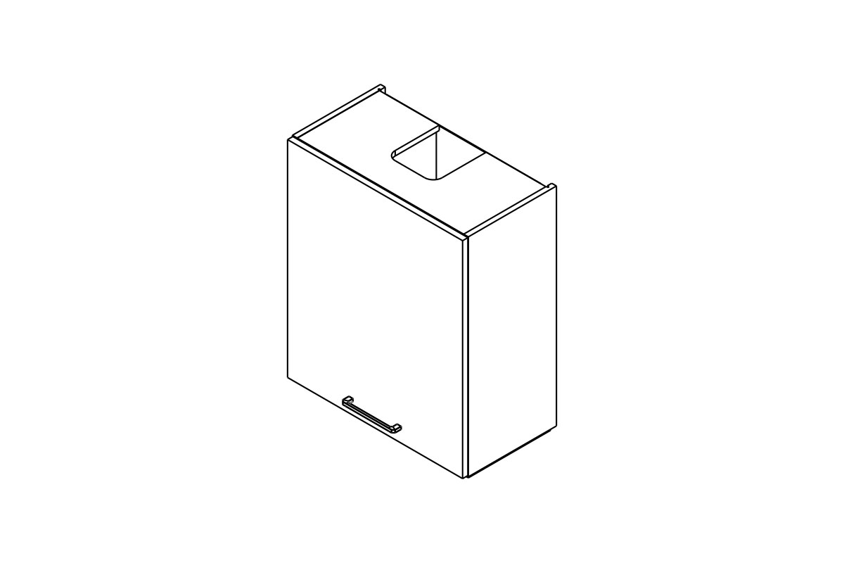 Horní kuchyňská skříňka Kammono F WP3B60.1/71 – digestořová pro indukční desku skříňka kuchyňská závěsná Kammono F WP3B60.1/71 digestořová pro zabudowy nad plyta indukcyjna