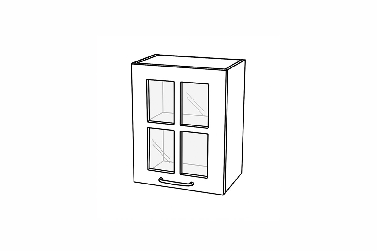 Závesná kuchynská skrinka Kammono F WW50.1/61 jednodverová so sklom Skrinka Kuchynská závesná Kammono F WW50.1/61 jednodverová s presklením