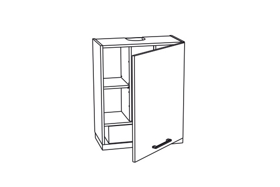 Závěsná kuchyňská digestořová skříňka Kammono F11 W60.1/P1 nad plynovou varnou desku Skříňka kuchyňská závěsná Kammono F11 W60.1/P1 digestořová do zabudowy nad plyta gazowa