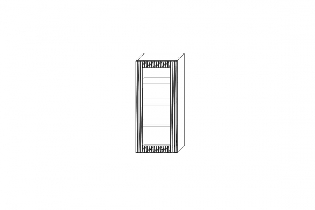 Skrinka Kuchynská závesná Kammono F11 WW45.1/100 jednodverová s presklením Skrinka Kuchynská závesná Kammono F11 WW45.1/100 jednodverová s presklením