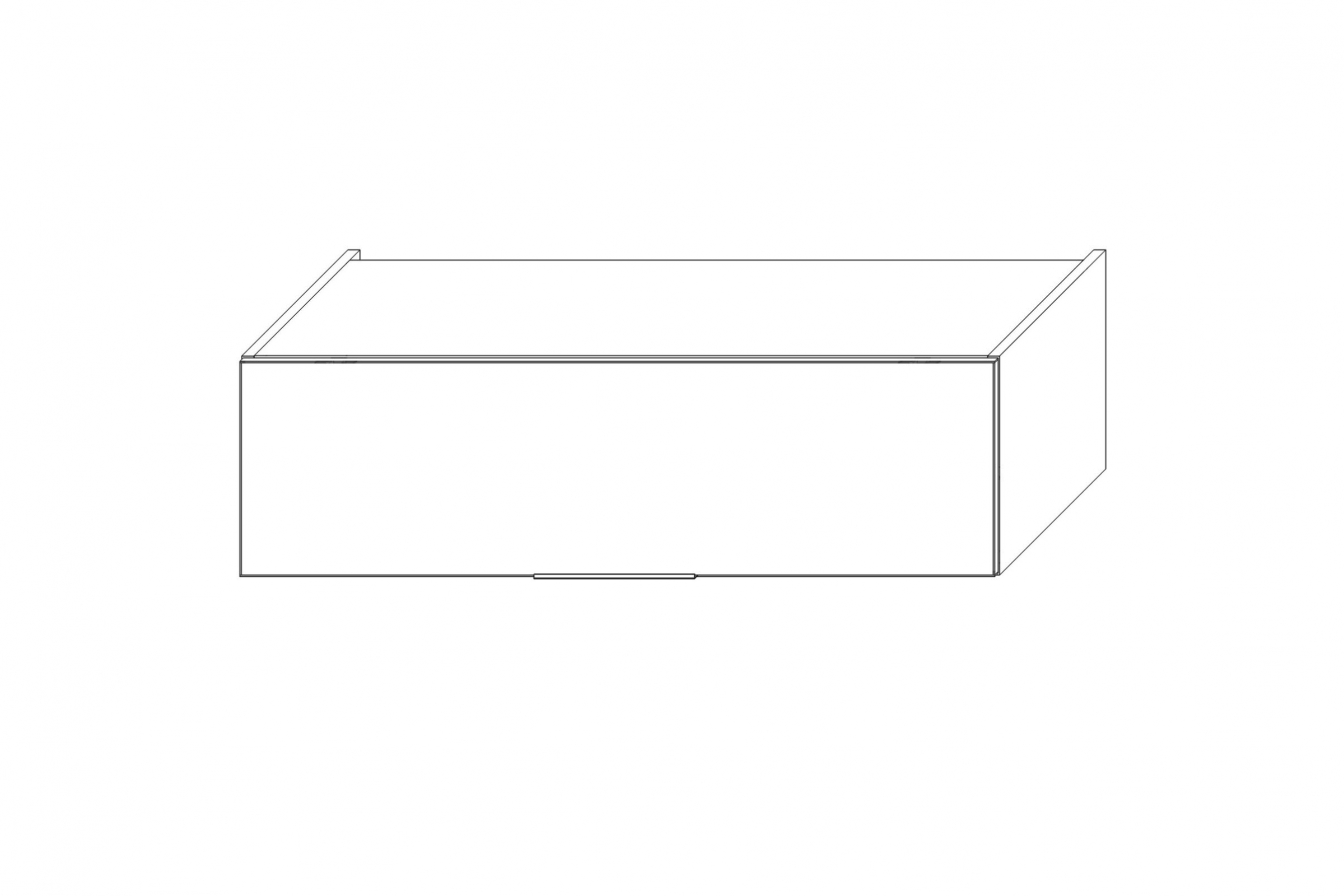 Nástavná horní kuchyňská skříňka Kammono K2 SNO100/29N nad vestavné spotřebiče skříňka kuchyňská závěsná Kammono K2 SNO100/29N nadstawkowa nad AGD