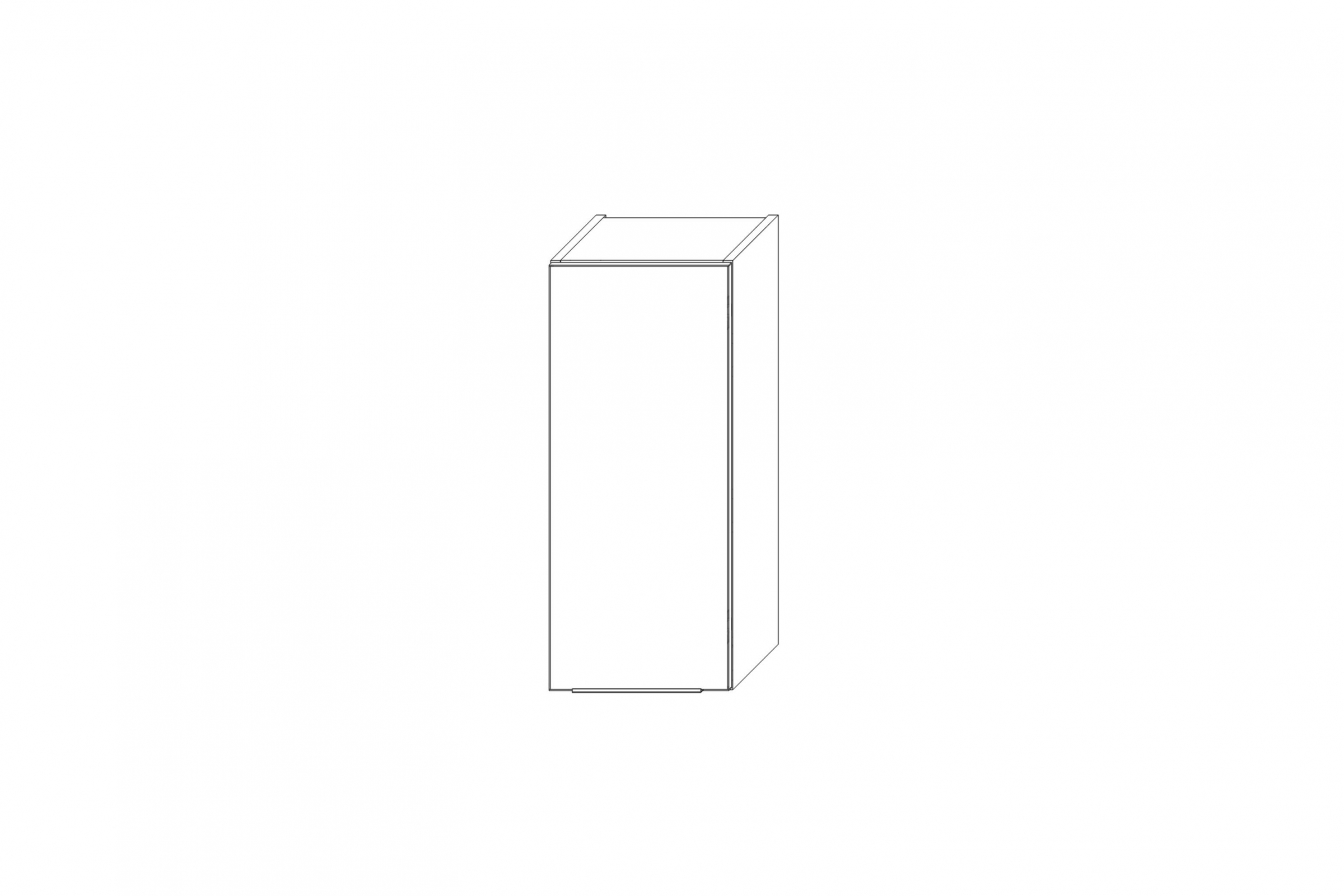 KAMMONO W30.1/71 - závesná skrinka - P2 i K2 BLACK Skrinka Kuchynská závesná Kammono K2 W30.1/71 jednodverová