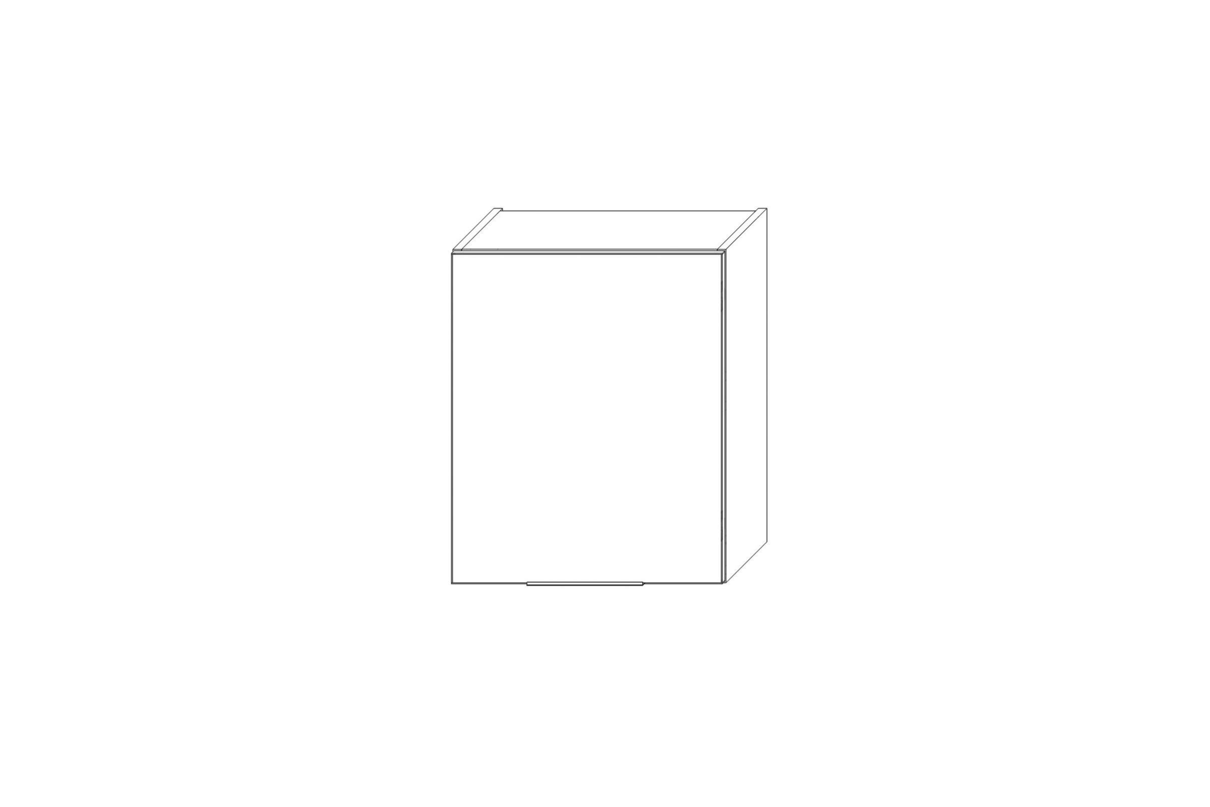 Horní kuchyňská skříňka Kammono K2 W50.1/61 jednodveřová skříňka kuchyňská závěsná Kammono K2 W50.1/61 jednodveřová