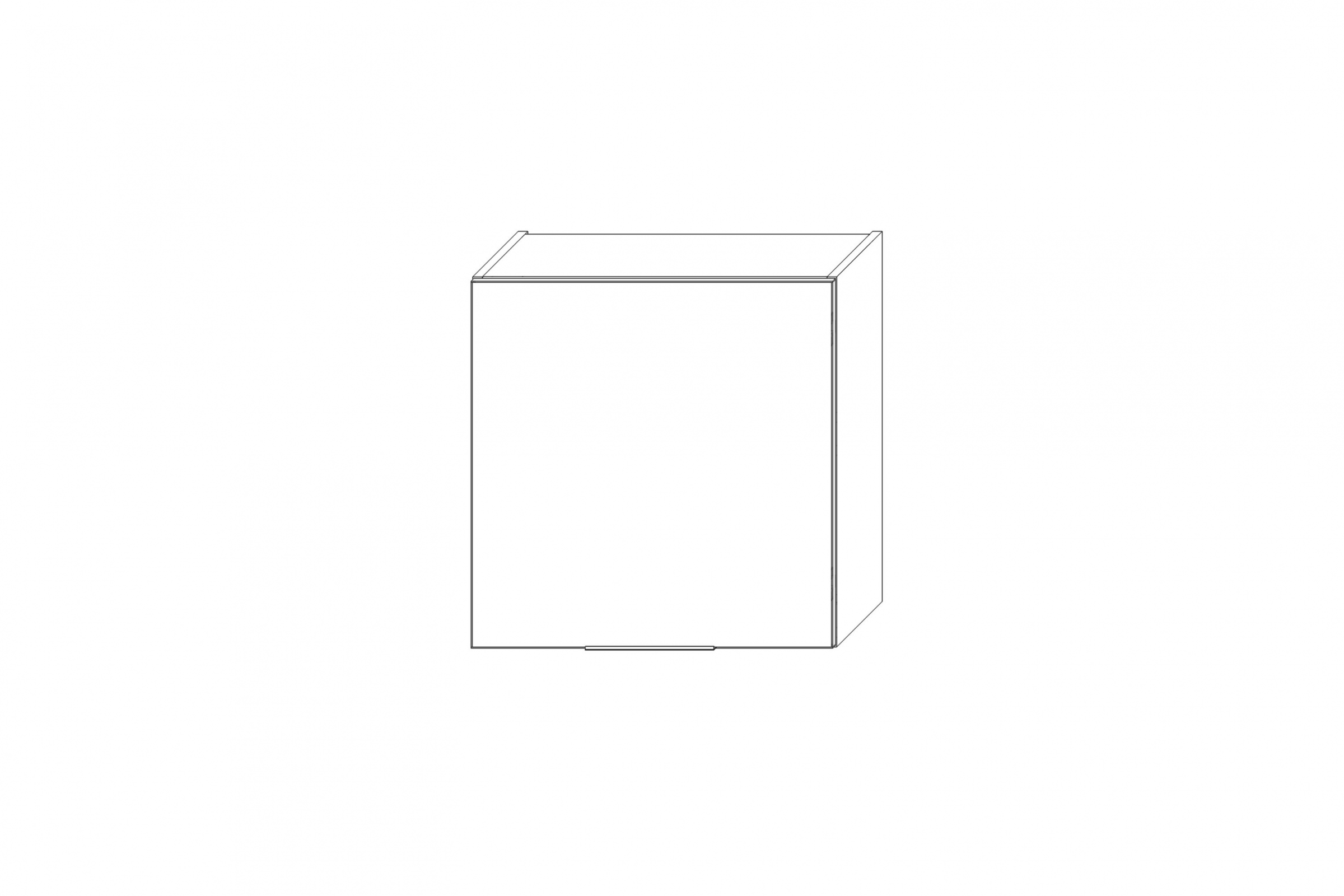 KAMMONO W60.1/61 - závesná skrinka - P2 i K2 BLACK Skrinka Kuchynská závesná Kammono K2 W60.1/61 jednodverová