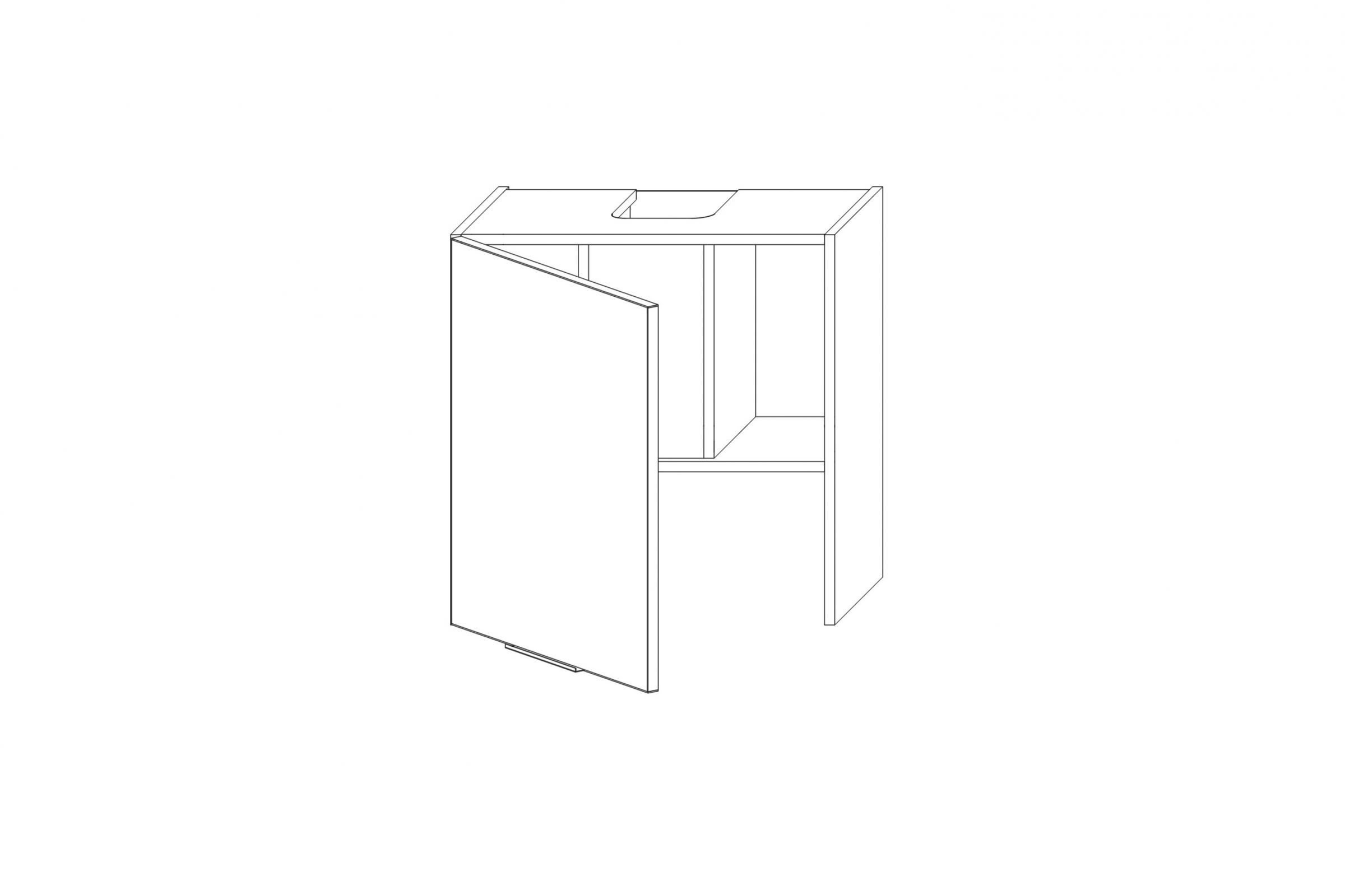 Horní kuchyňská skříňka Kammono K2 W60.1/P digestořová pro vestavbu nad plynovou varnou desku skříňka kuchyňská závěsná Kammono K2 W60.1/P digestořová pro zabudowy nad plyta gazowa