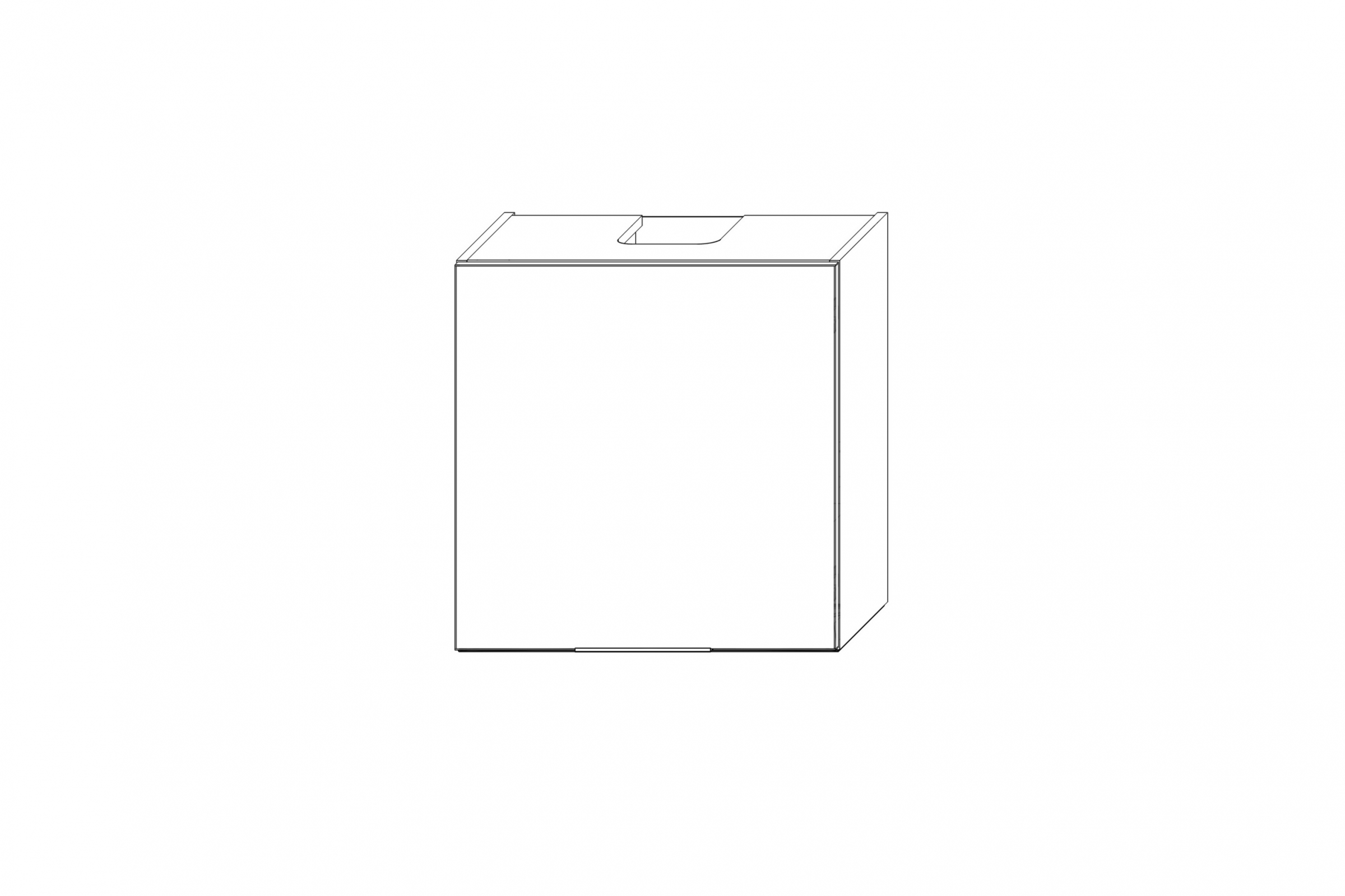 Horní kuchyňská skříňka Kammono K2 W60.1/P digestořová pro vestavbu nad plynovou varnou desku skříňka kuchyňská závěsná Kammono K2 W60.1/P digestořová pro zabudowy nad plyta gazowa