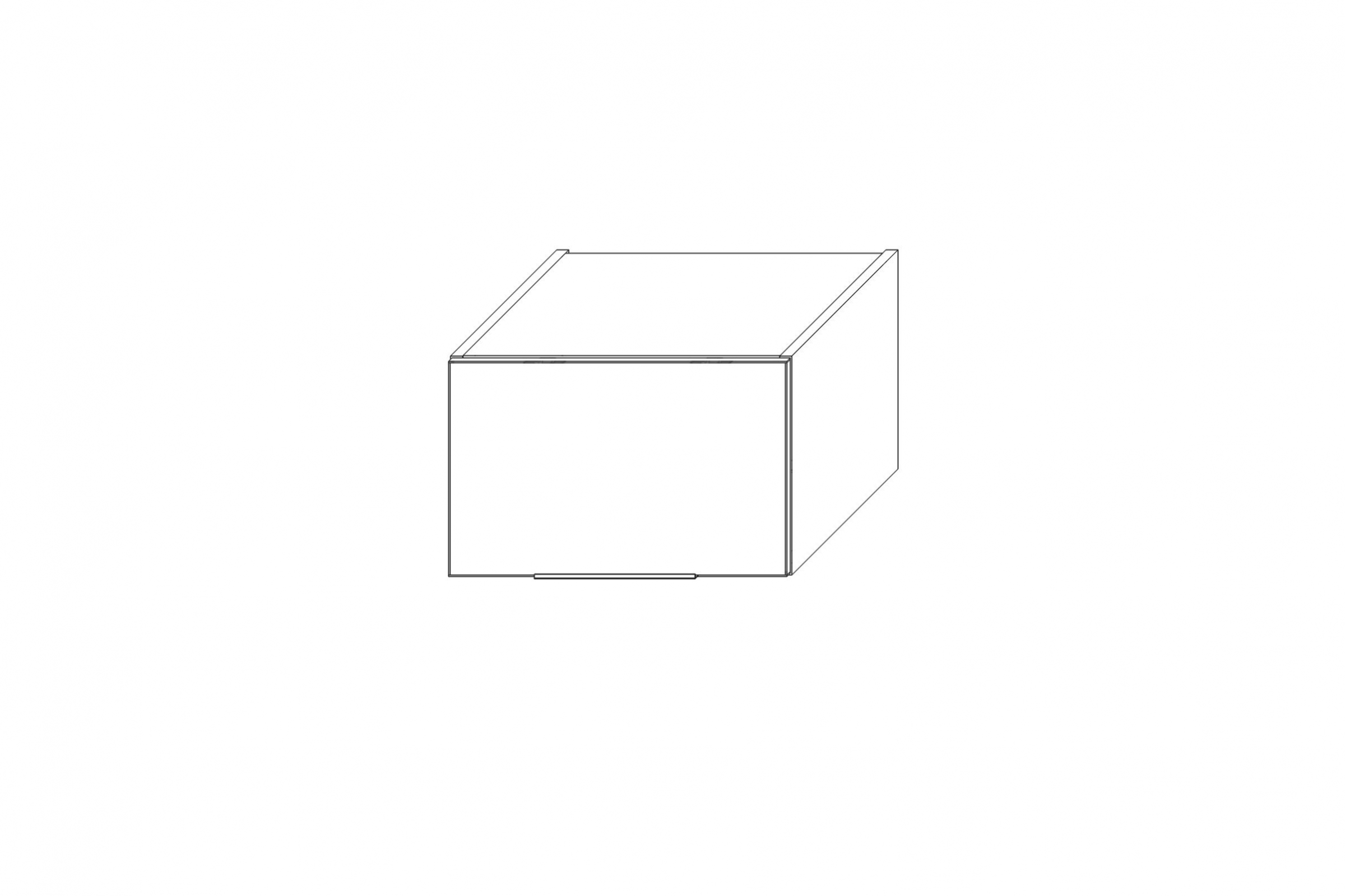 KAMMONO K2 BLACK WO45/29N - horná skrinka Skrinka Kuchynská závesná Kammono K2 WO45/29N horná