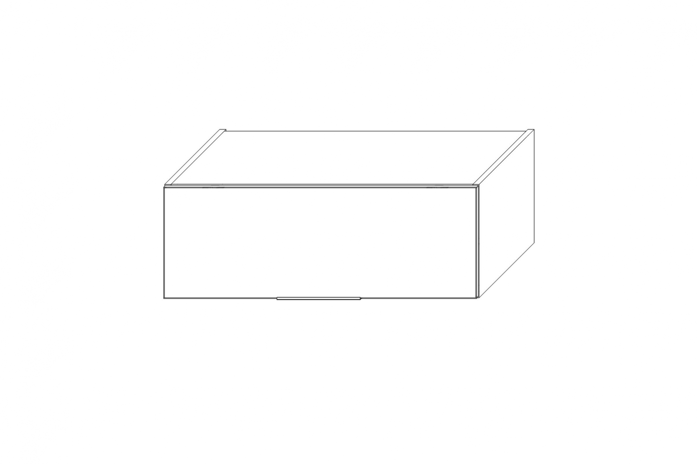 KAMMONO K2 BLACK WO80/29N - horná skrinka Skrinka Kuchynská závesná Kammono K2 WO80/29N horná