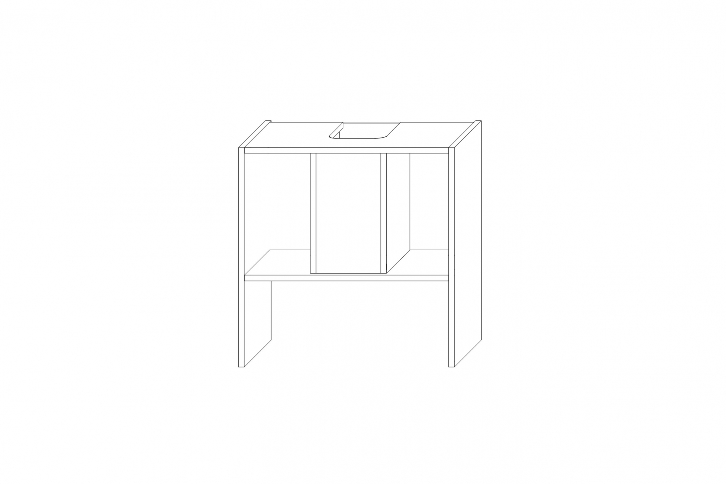 Horní kuchyňská skříňka Kammono K2 WP3B60.1/61 digestořová pro vestavbu nad indukční varnou desku skříňka kuchyňská závěsná Kammono K2 WP3B60.1/61 digestořová pro zabudowy nad plyta indukcyjna