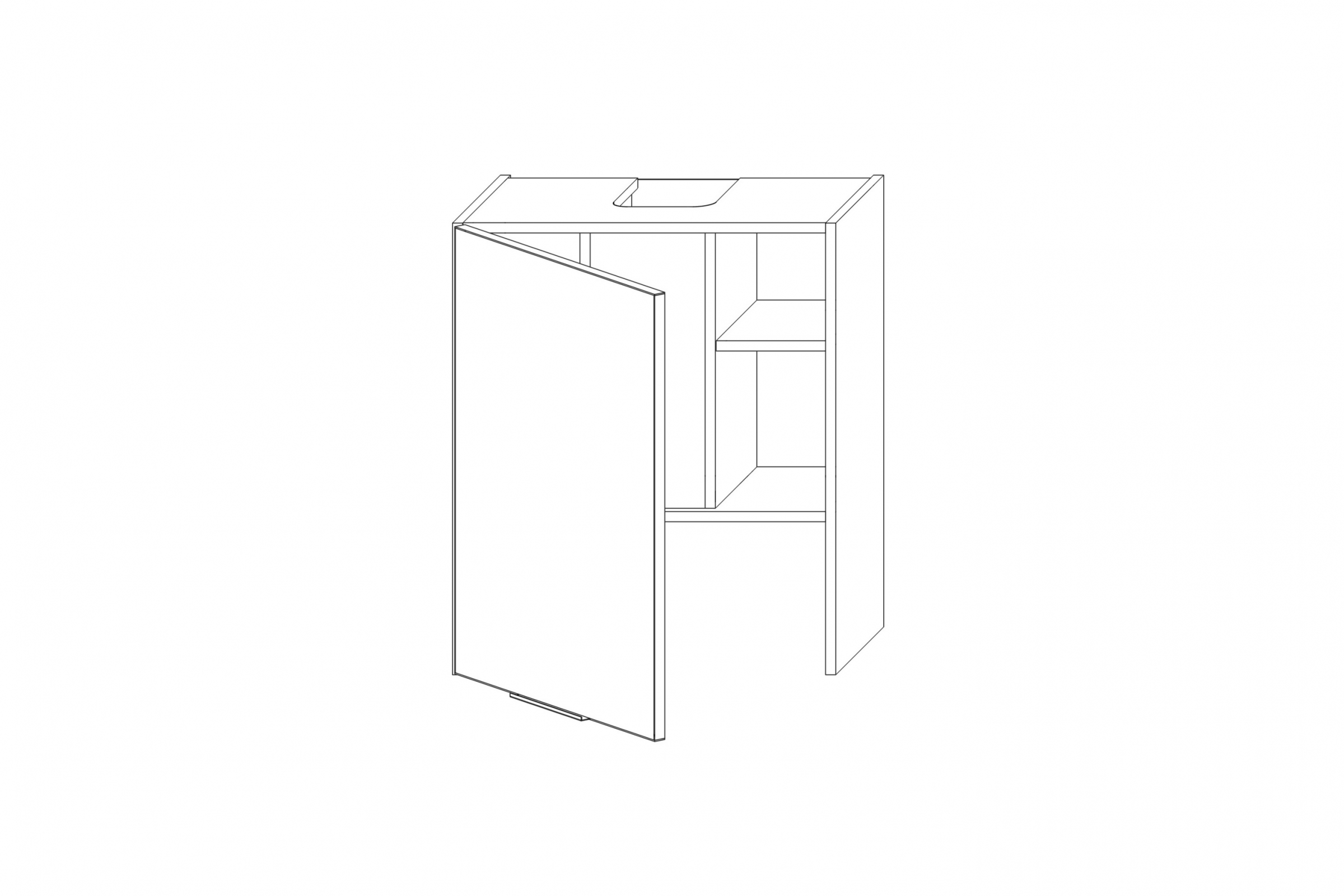 Horní kuchyňská skříňka Kammono K2 WP3B60.1/71 digestořová pro vestavbu nad indukční varnou desku skříňka kuchyňská závěsná Kammono K2 WP3B60.1/71 digestořová pro zabudowy nad plyta indukcyjna