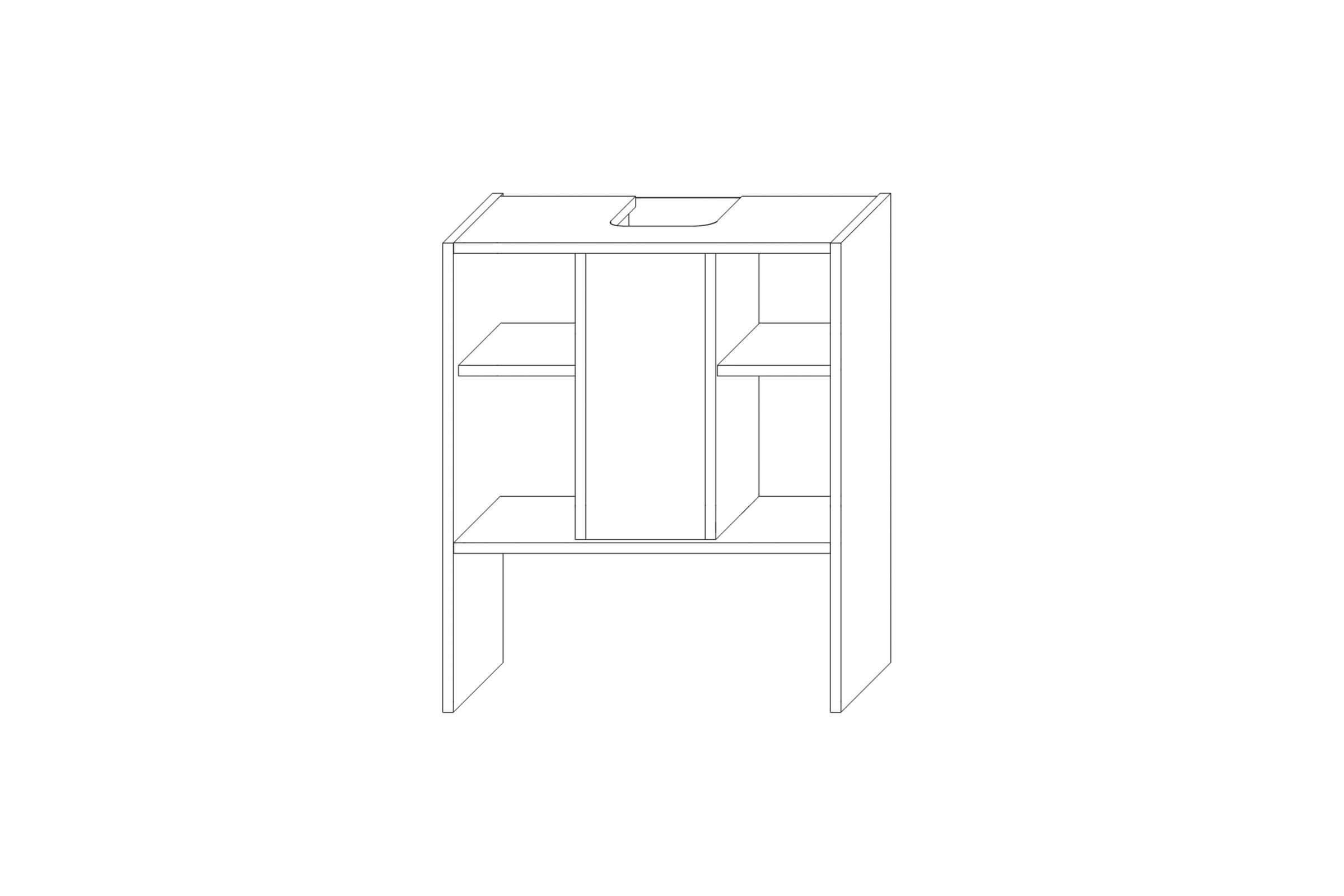 Horní kuchyňská skříňka Kammono K2 WP3B60.1/71 digestořová pro vestavbu nad indukční varnou desku skříňka kuchyňská závěsná Kammono K2 WP3B60.1/71 digestořová pro zabudowy nad plyta indukcyjna